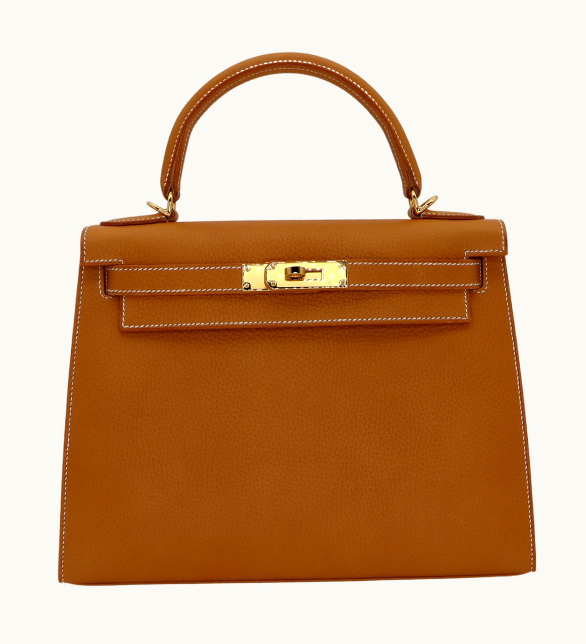 Hermès Hermès Kelly 28cm - Sable - Clemence - Retourne - Gold (GHW)