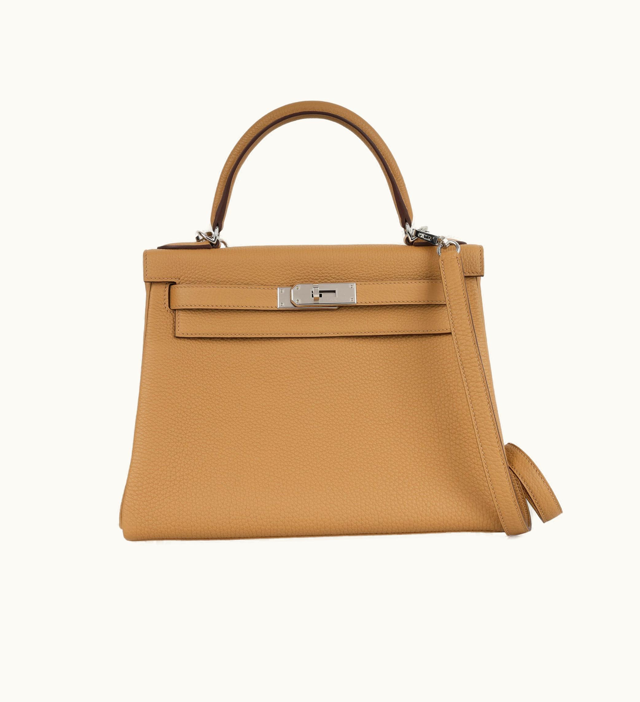 Hermès Hermès Kelly 28cm - Biscuit - Togo - Retourne - Palladium (PHW)