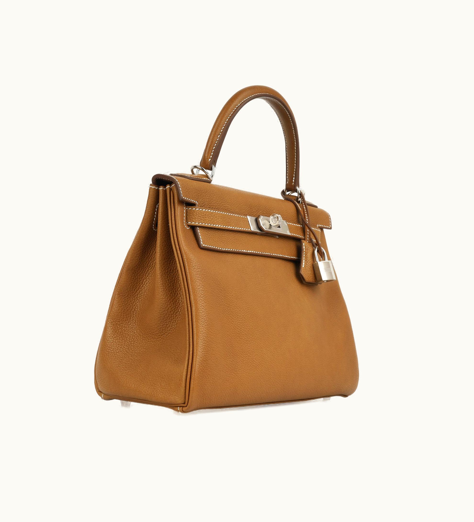 Hermès Hermès Kelly 28cm - Fauve - Clemence - Retourne - Palladium (PHW)