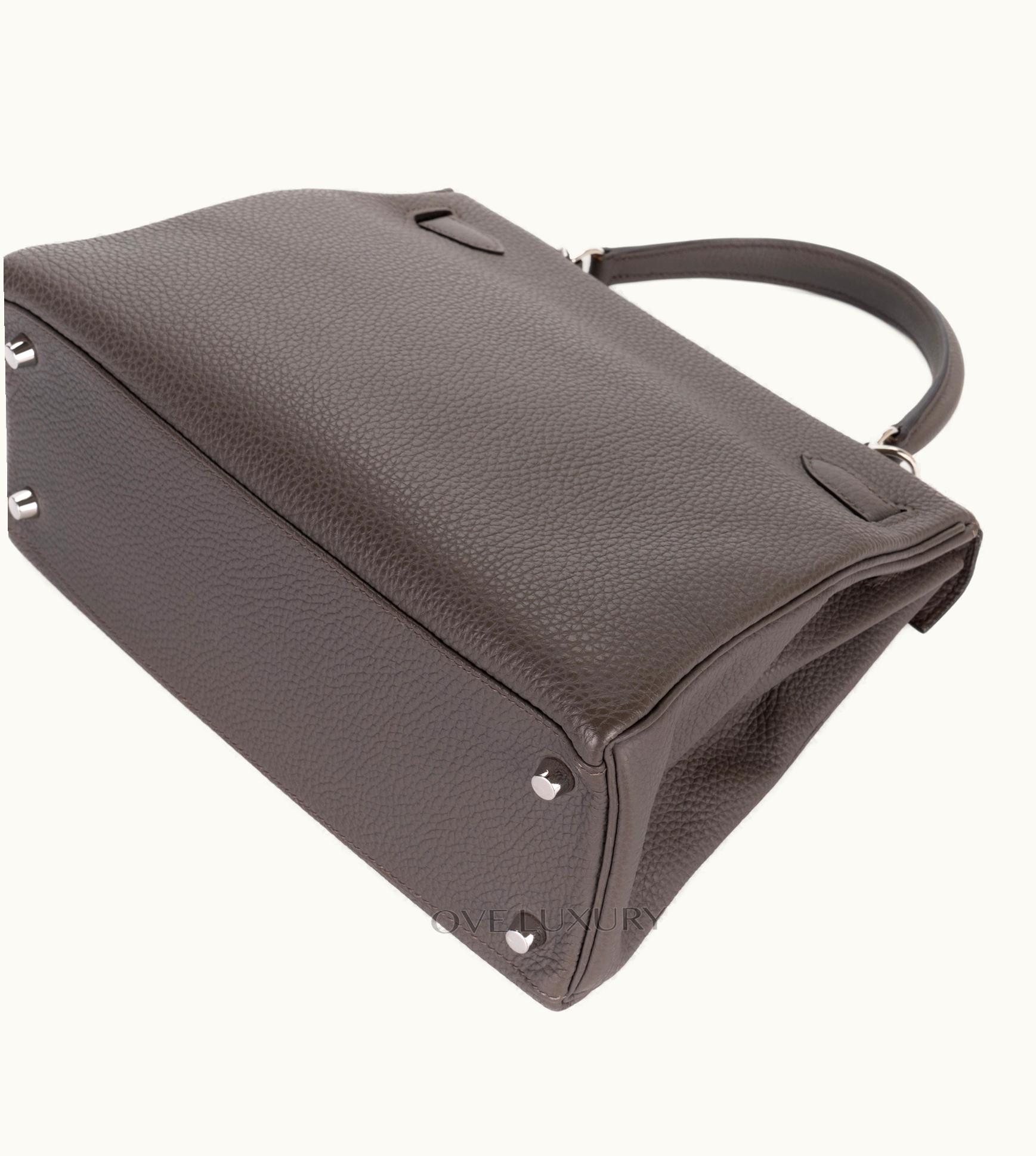 Hermès Hermès Kelly 28cm - Gris Meyer - Epsom - Sellier - Palladium (PHW)
