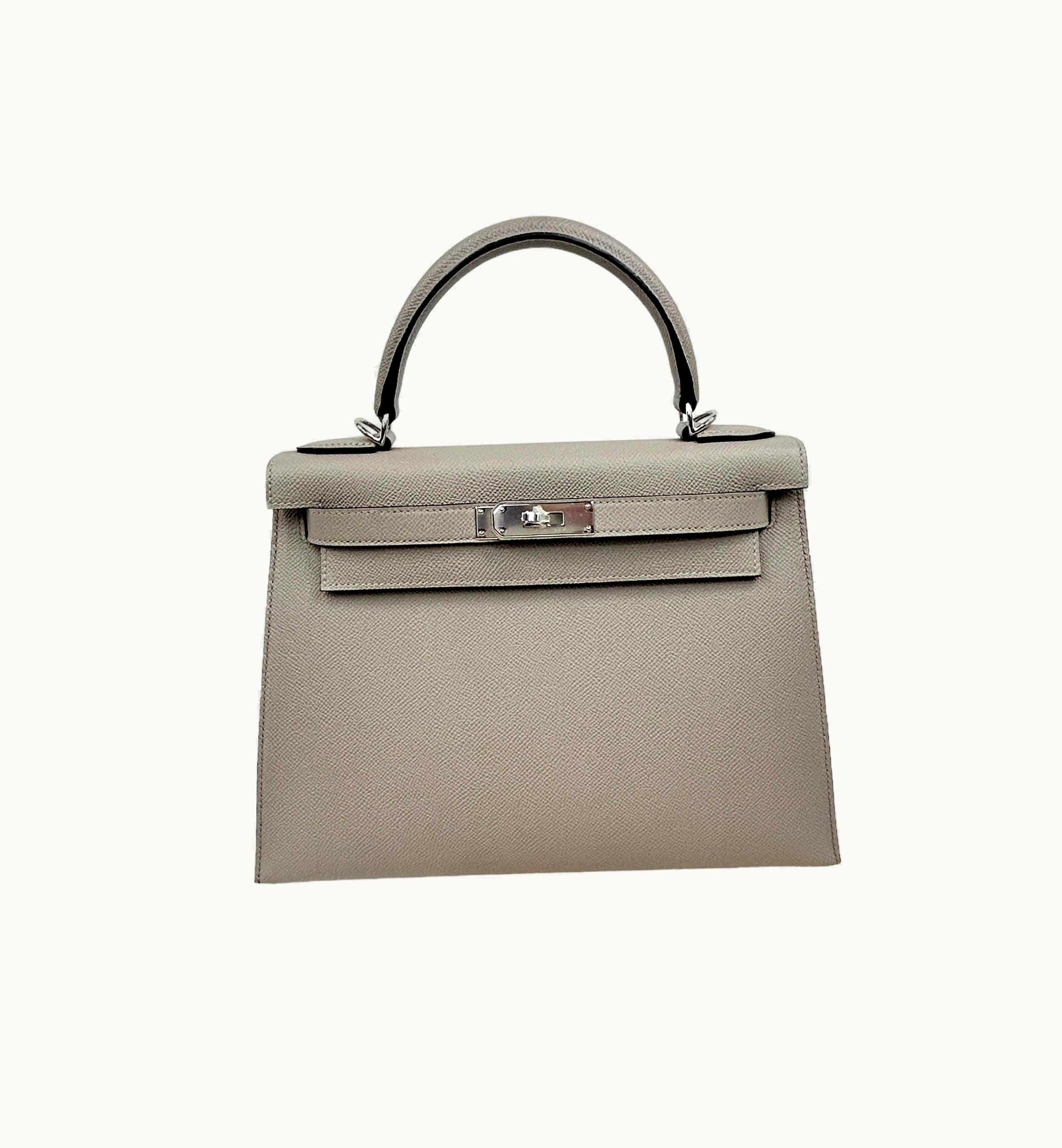 Hermès Hermès Kelly 28cm - Gris Asphalt - Clemence - Sellier - Palladium (PHW)
