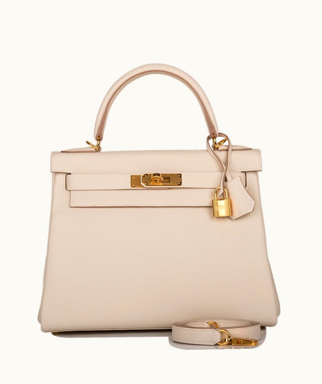 Hermès Hermès Kelly 28cm - Craie - Epsom - Retourne - Gold (GHW)