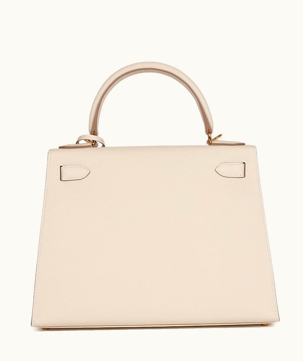 Hermès Hermès Kelly 28cm - Craie - Swift - Sellier - Gold (GHW)