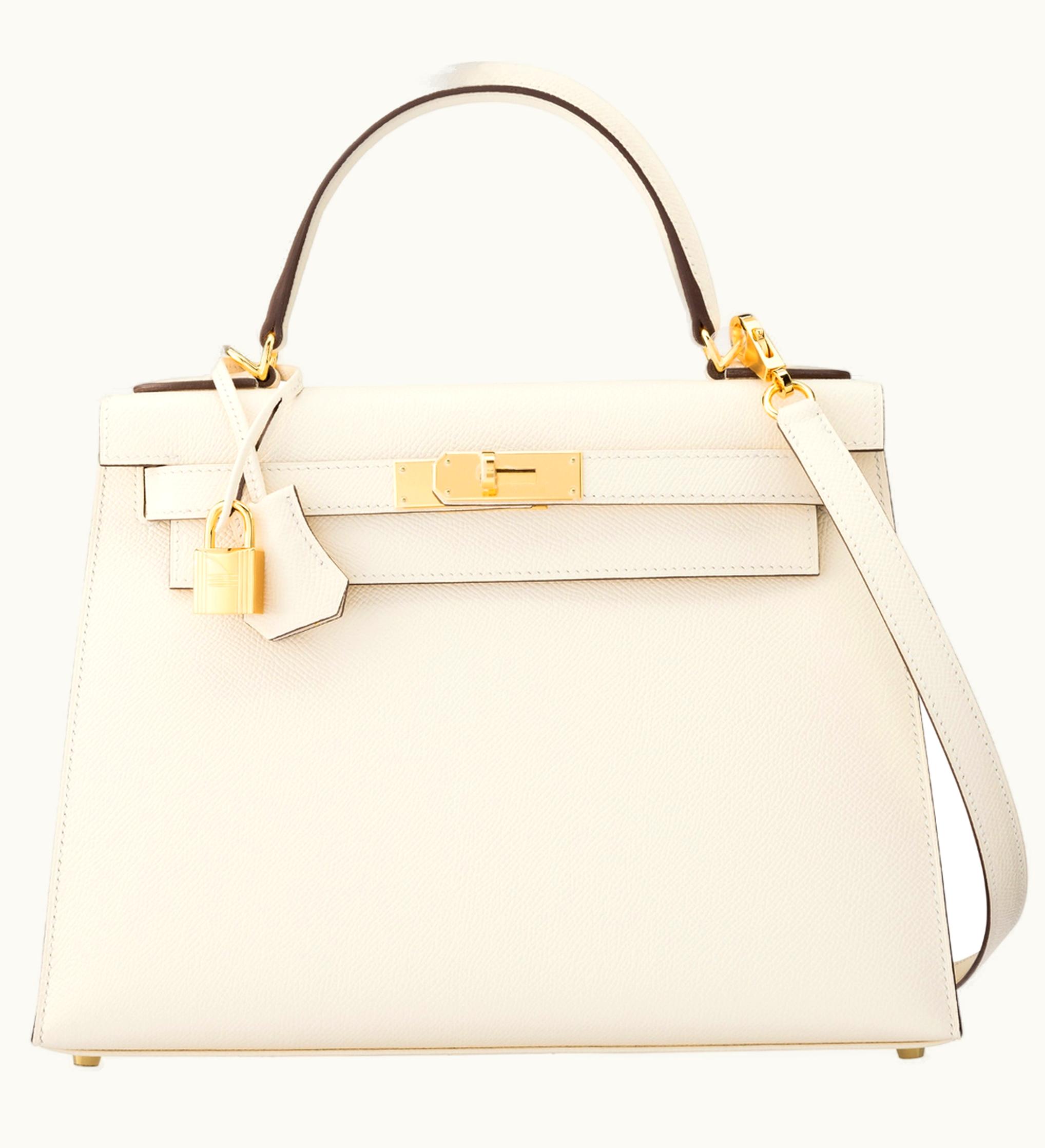 Hermès Hermès Kelly 28cm - Nata - Togo - Sellier - Gold (GHW)