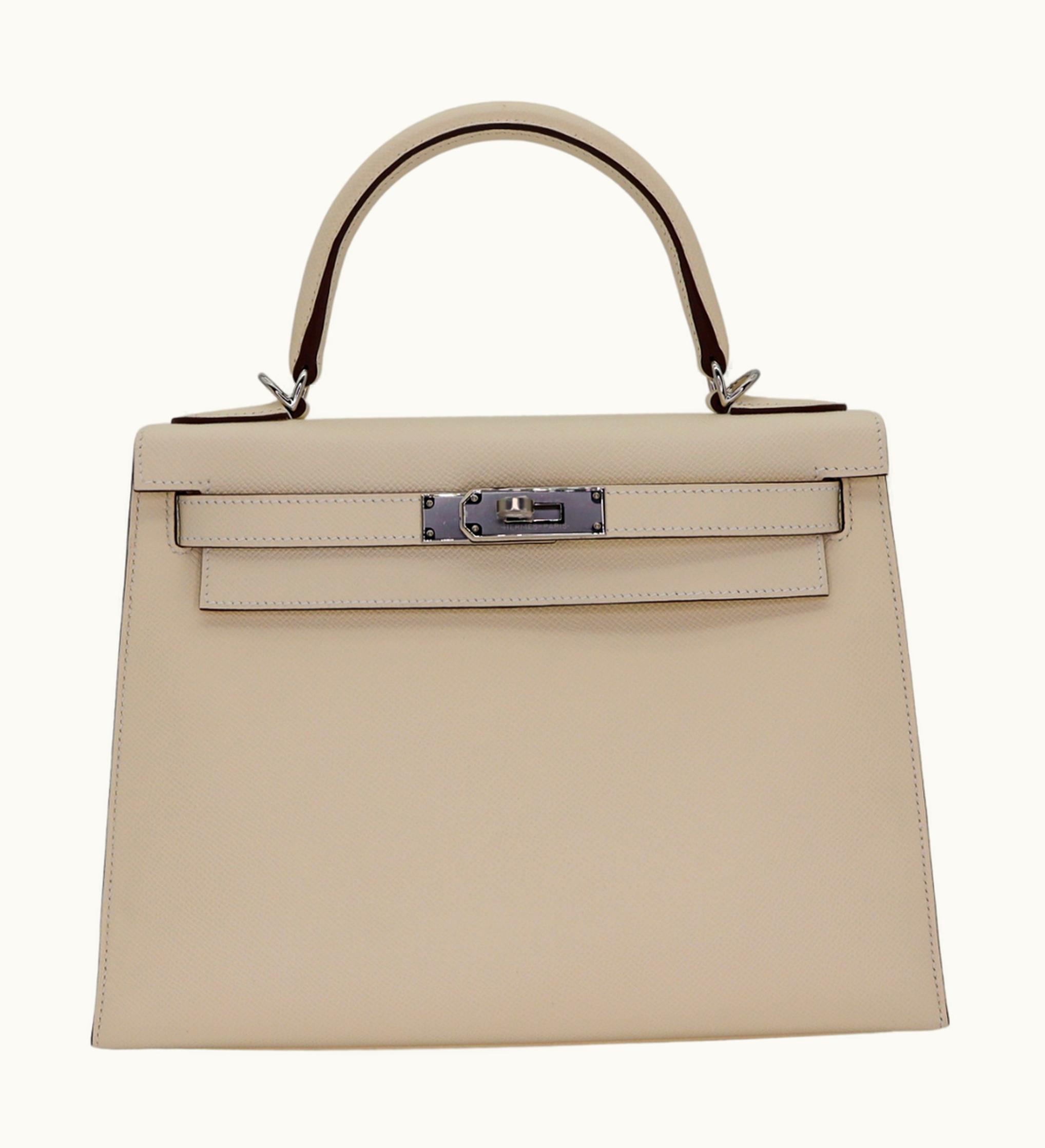 Hermès Hermès Kelly 28cm - Nata - Swift - Sellier - Palladium (PHW)