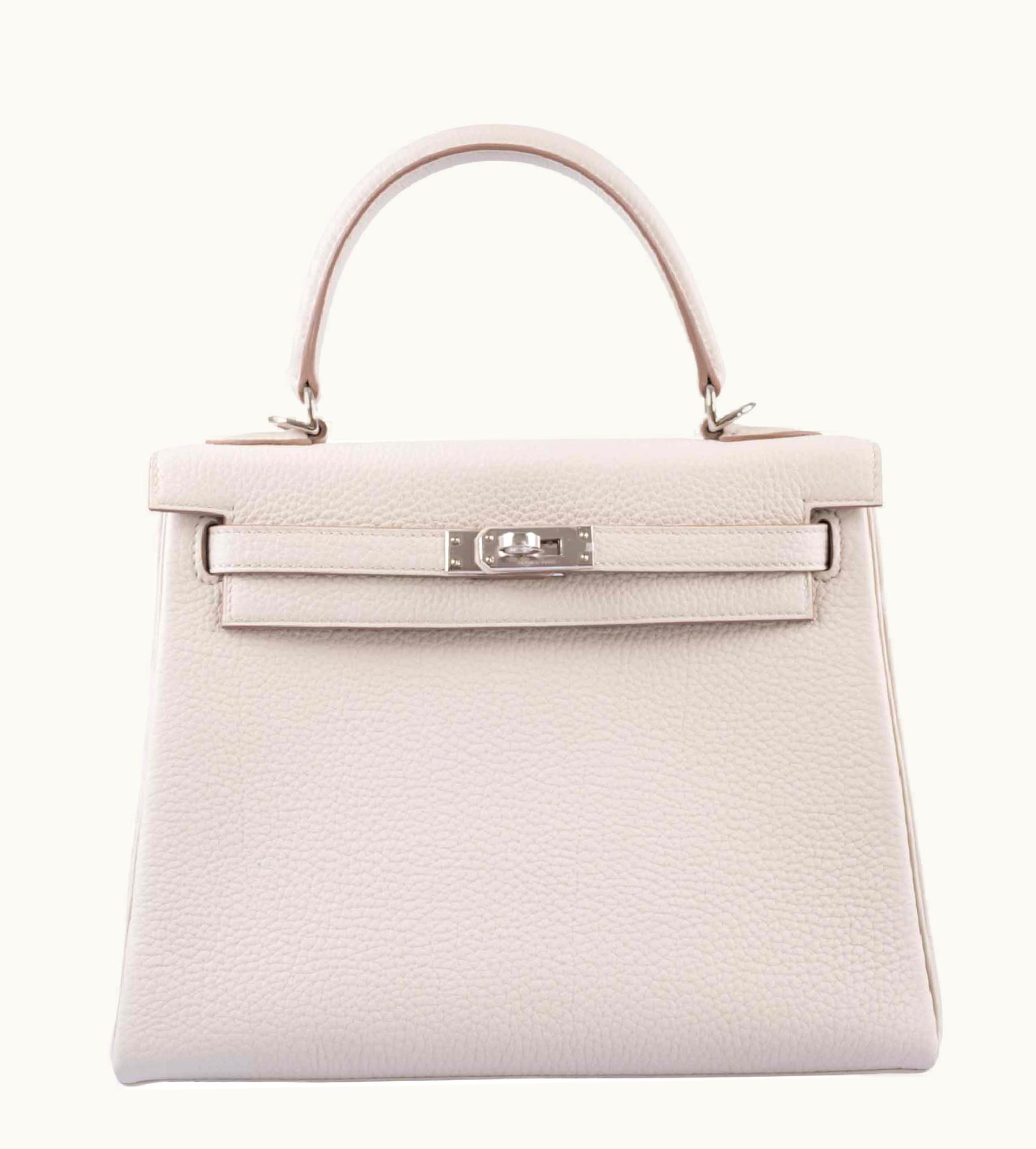 Hermès Hermès Kelly 28cm - Beton - Clemence - Retourne - Palladium (PHW)