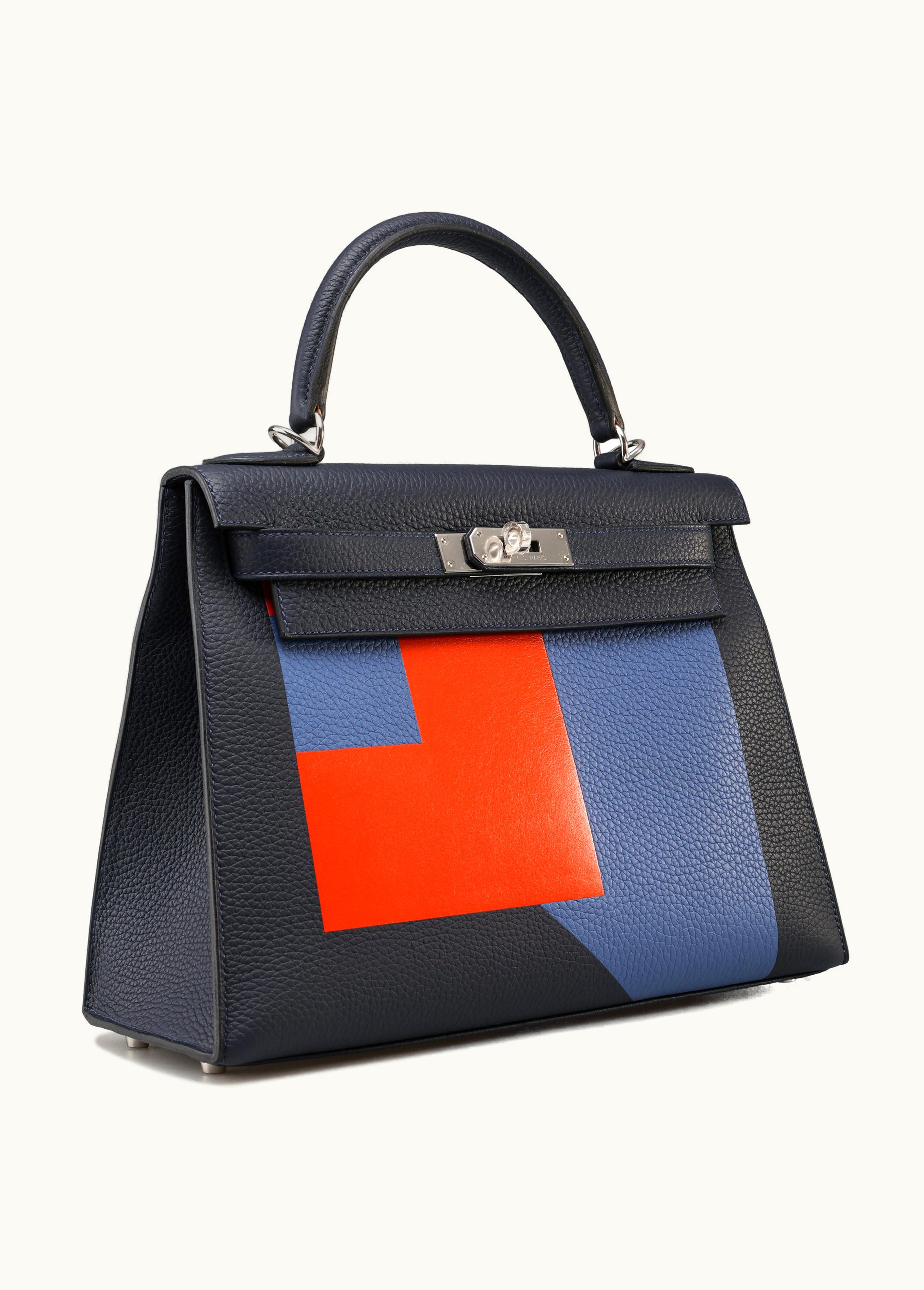 Hermès Hermès Kelly 32cm - Bleu Nuit - Swift - Sellier - Palladium (PHW)