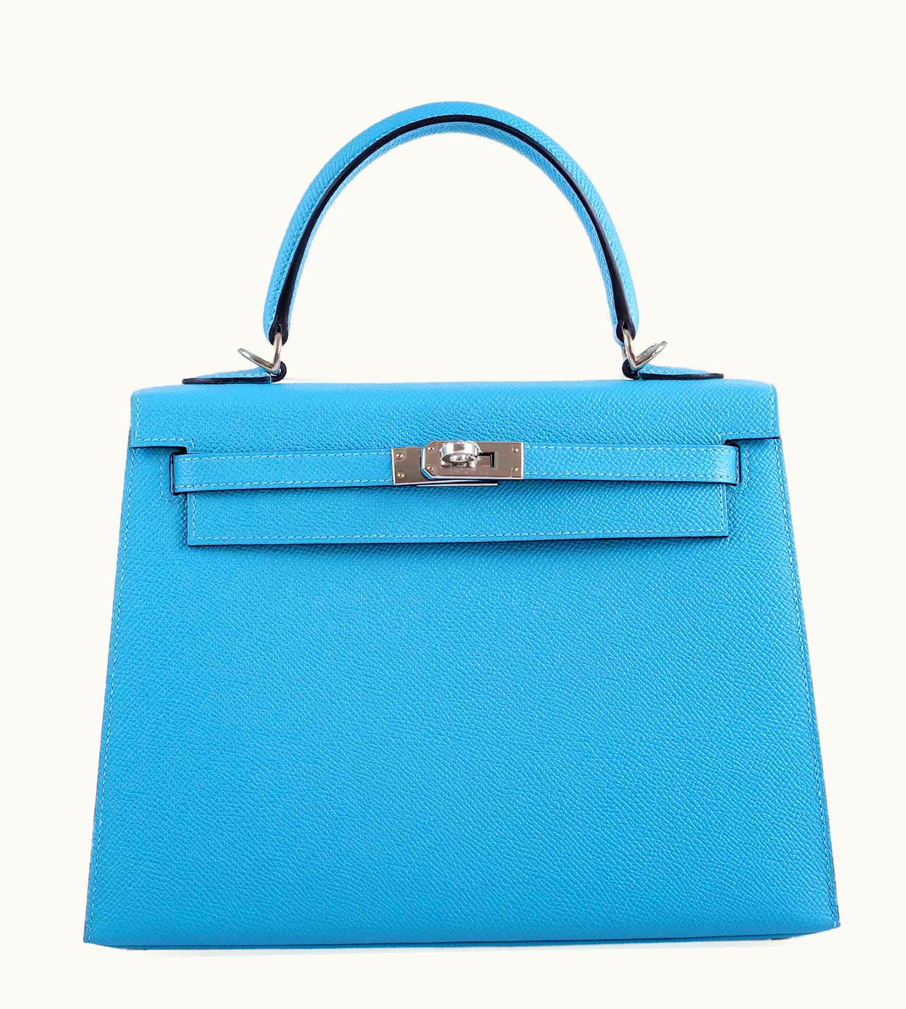 Hermès Hermès Kelly 32cm - Bleu Du Nord - Swift - Sellier - Palladium (PHW)