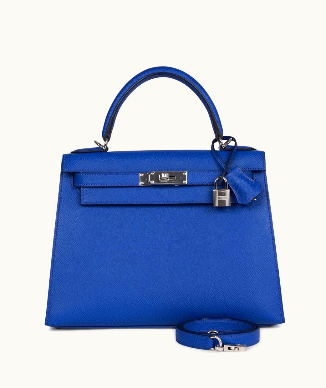 Hermès Hermès Kelly 32cm - Bleu Royal - Togo - Sellier - Palladium (PHW)