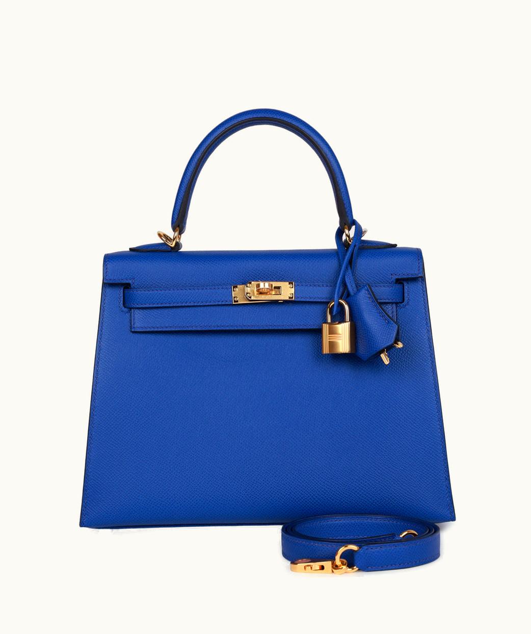 Hermès Hermès Kelly 32cm - Bleu Royal - Epsom - Sellier - Gold (GHW)