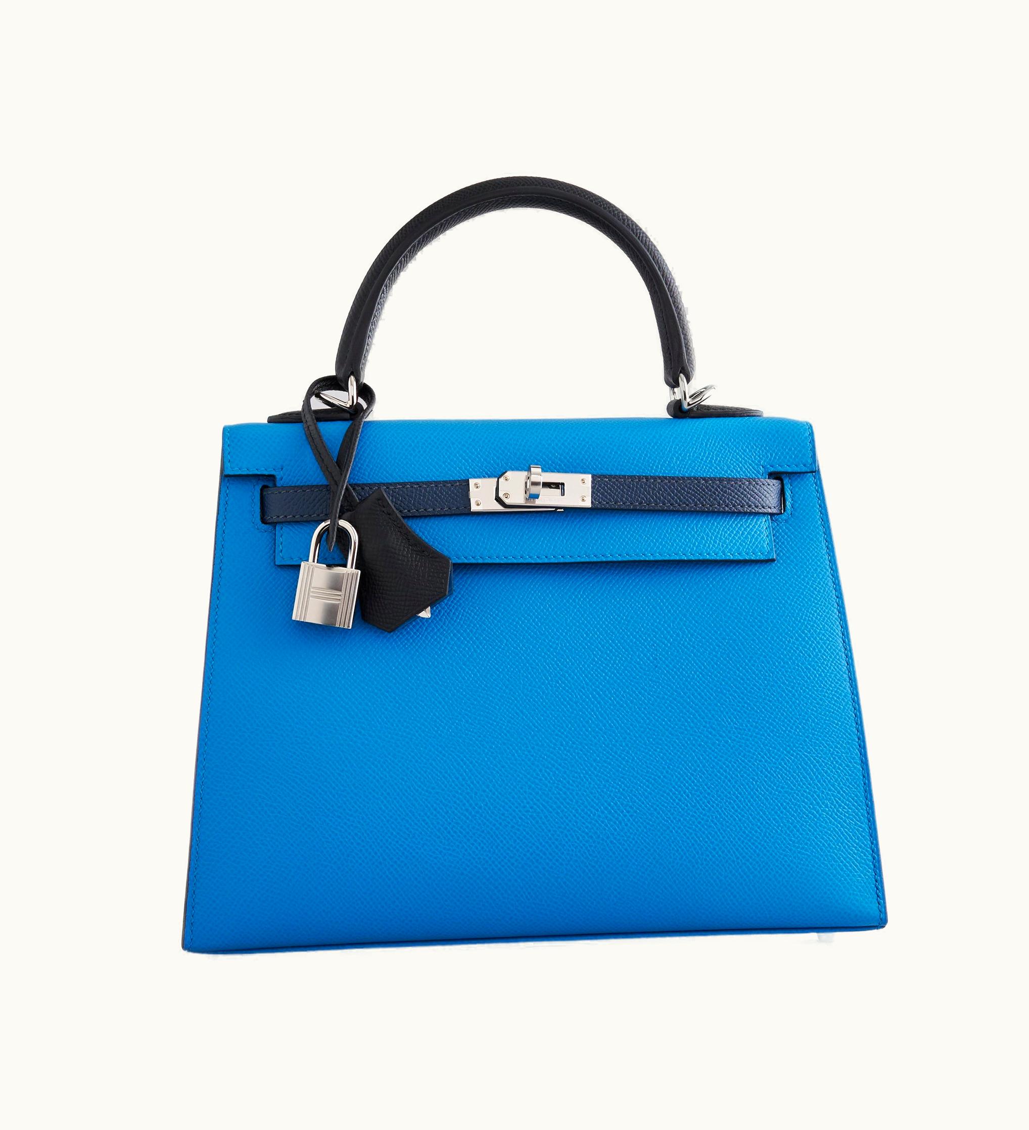 Hermès Hermès Kelly 32cm - Bleu Zanzibar - Swift - Sellier - Palladium (PHW)