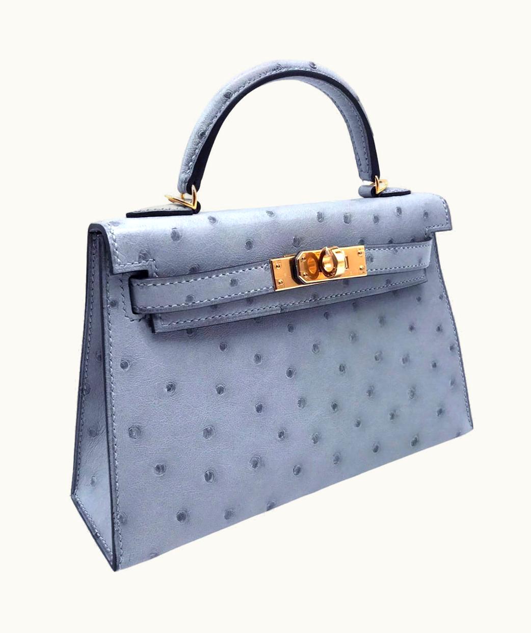 Hermès Hermès Kelly 32cm - Bleu Glacier - Swift - Retourne - Gold (GHW)