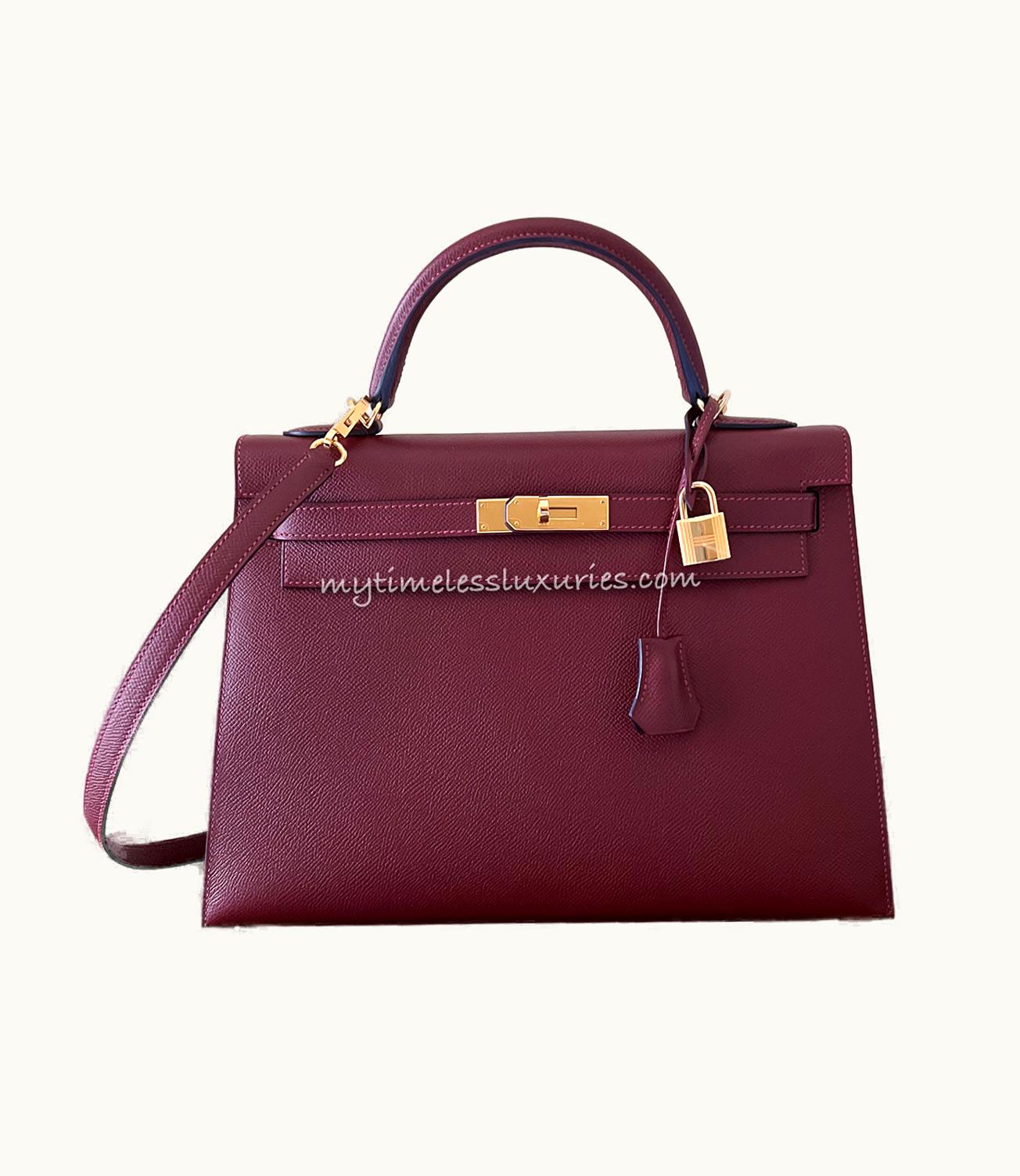 Hermès Hermès Kelly 32cm - Rouge H - Clemence - Sellier - Gold (GHW)