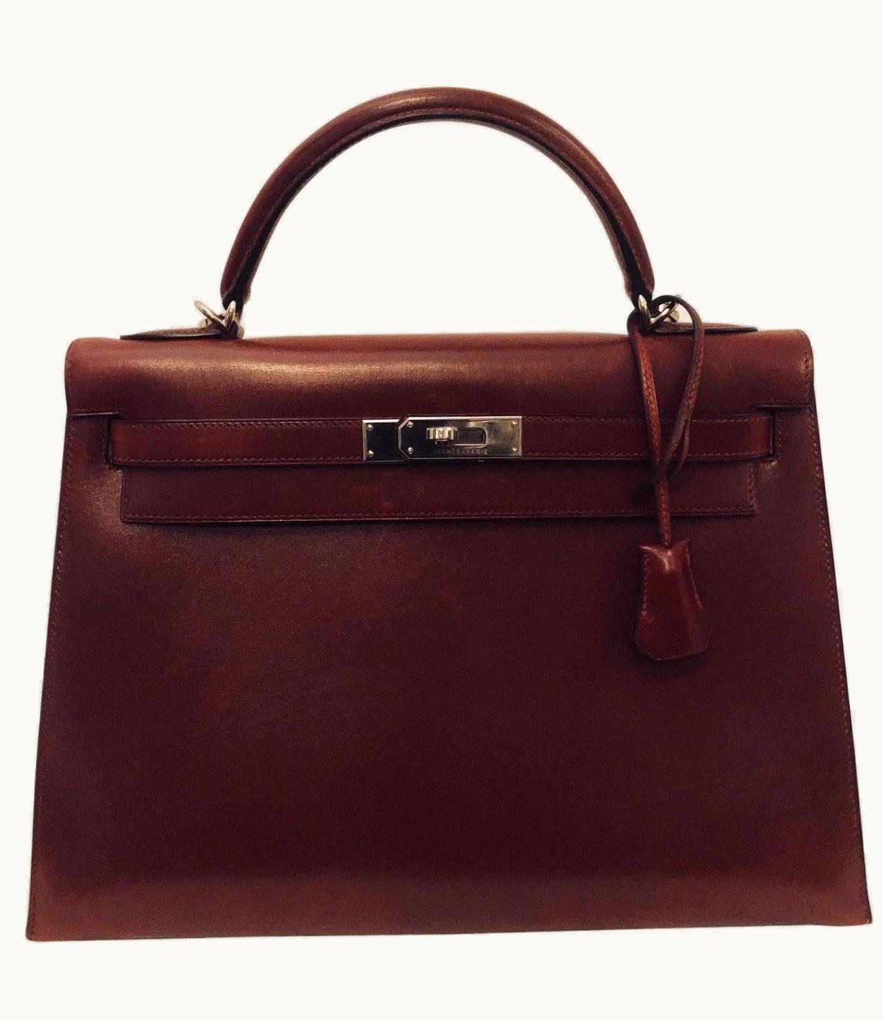 Hermès Hermès Kelly 32cm - Bordeaux - Togo - Sellier - Palladium (PHW)