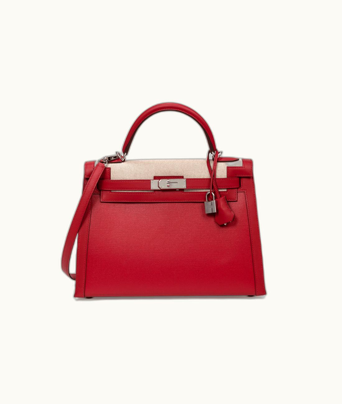 Hermès Hermès Kelly 32cm - Rouge Piment - Epsom - Retourne - Palladium (PHW)