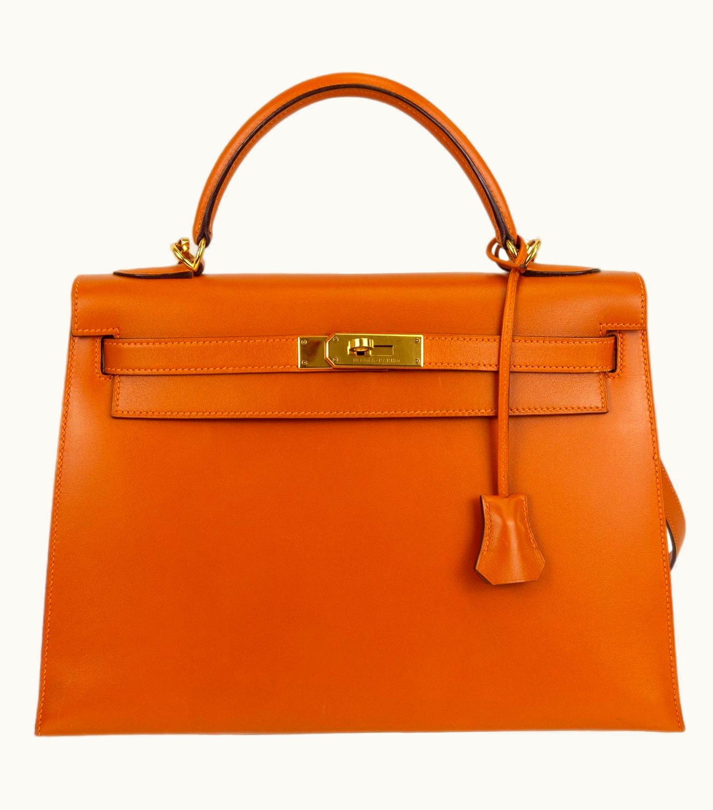 Hermès Hermès Kelly 32cm - Potiron - Epsom - Sellier - Gold (GHW)
