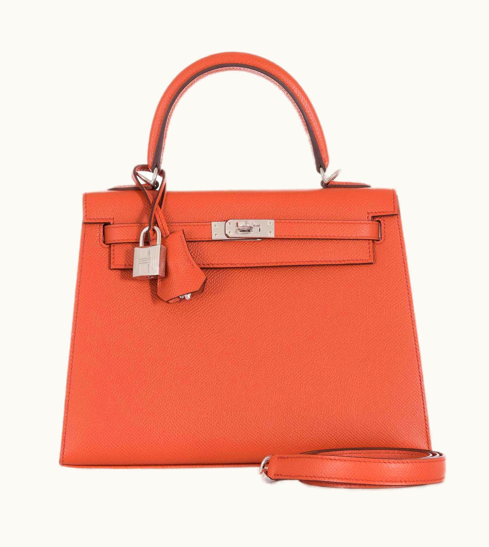 Hermès Hermès Kelly 32cm - Terre Battue - Clemence - Sellier - Palladium (PHW)