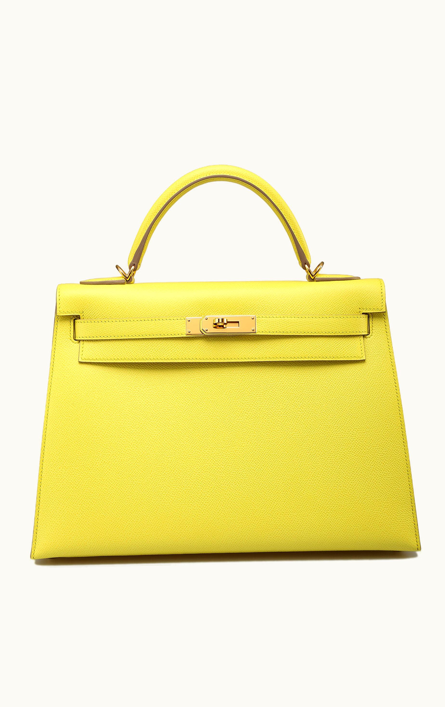 Hermès Hermès Kelly 32cm - Soufre - Epsom - Sellier - Gold (GHW)