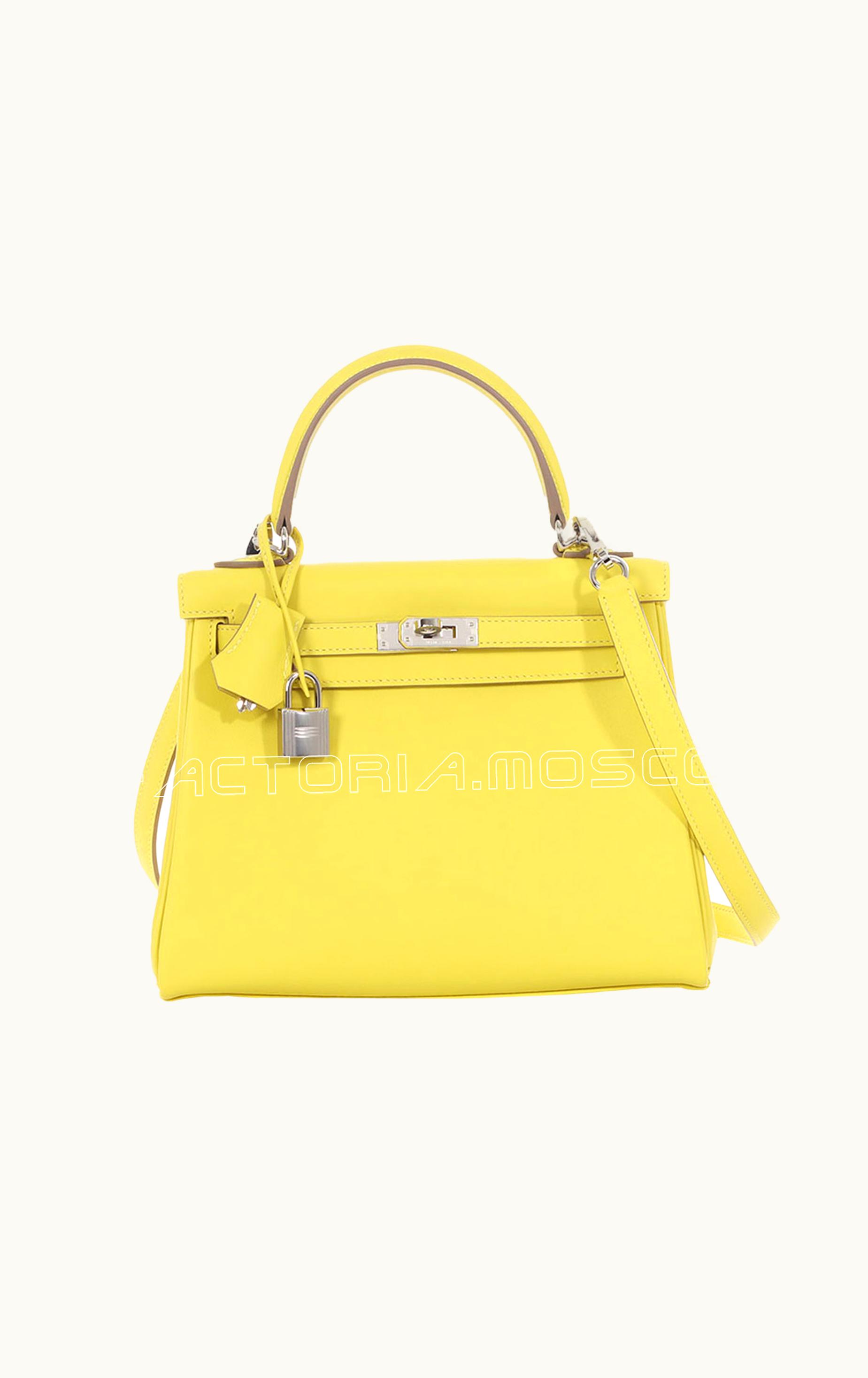 Hermès Hermès Kelly 32cm - Lime - Swift - Retourne - Palladium (PHW)