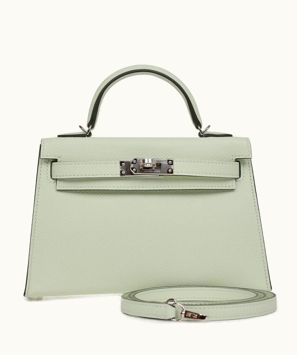 Hermès Hermès Kelly 32cm - Vert Fizz - Togo - Sellier - Palladium (PHW)