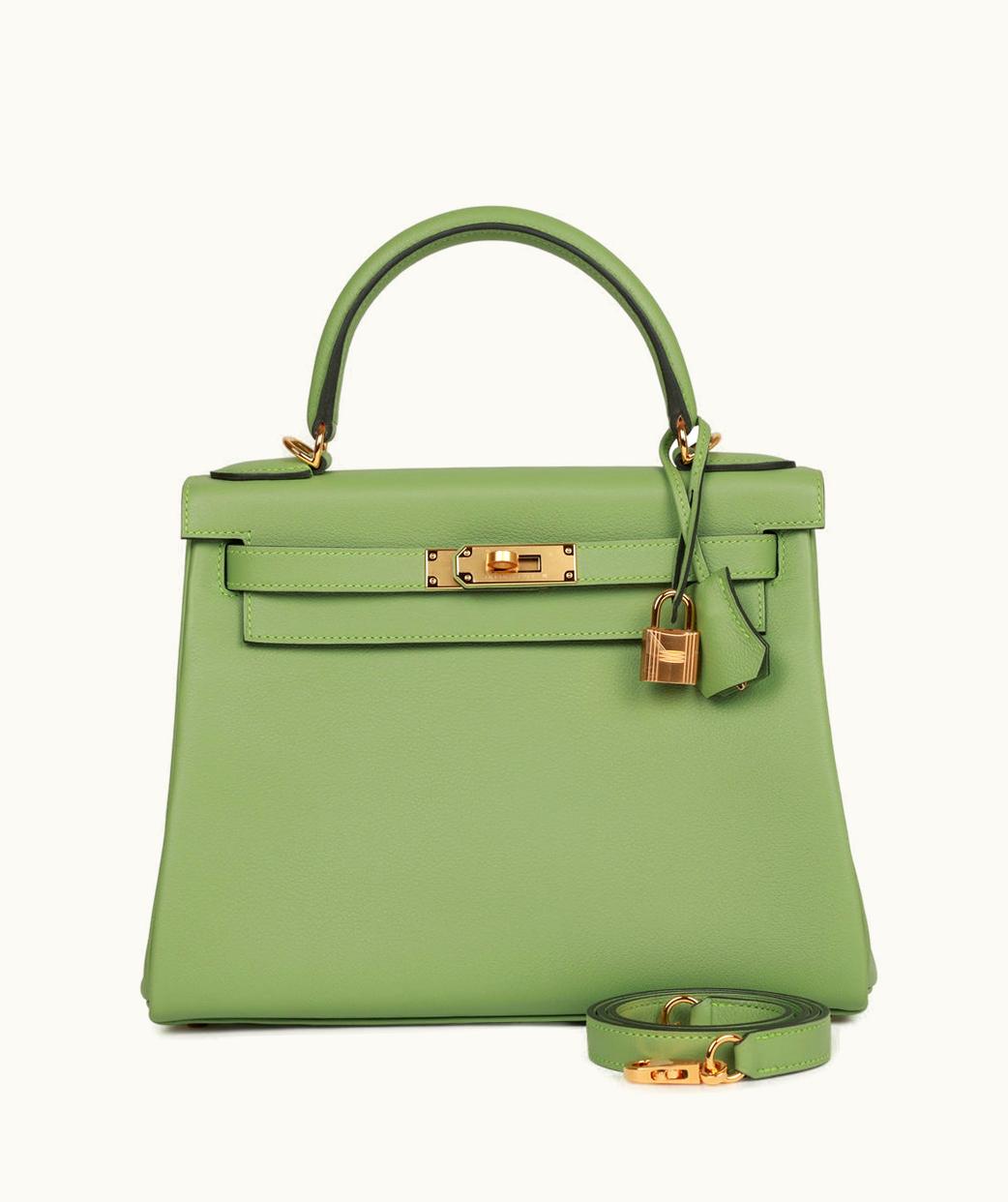 Hermès Hermès Kelly 32cm - Vert Criquet - Swift - Retourne - Gold (GHW)