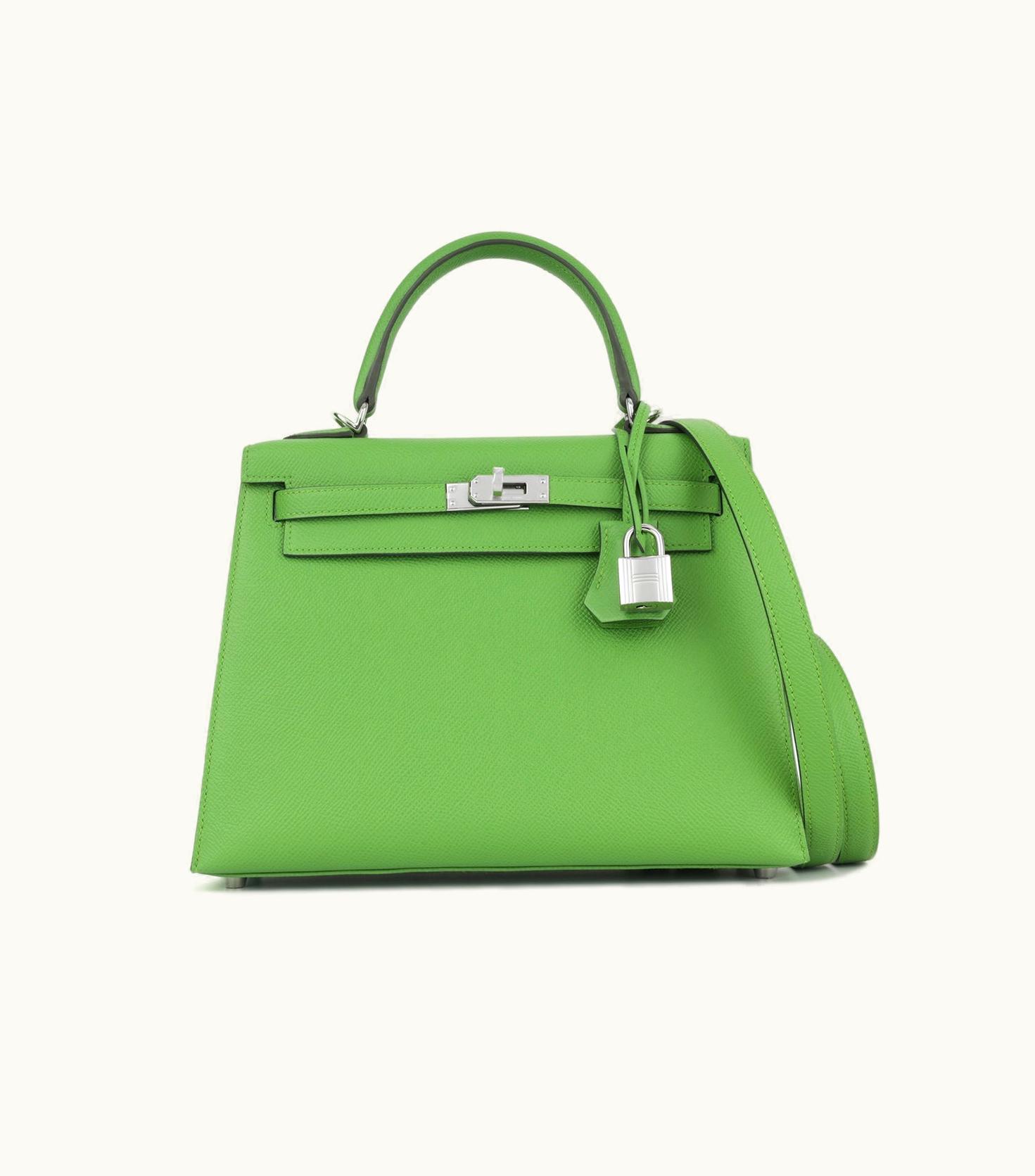 Hermès Hermès Kelly 32cm - Vert Yucca - Epsom - Sellier - Palladium (PHW)