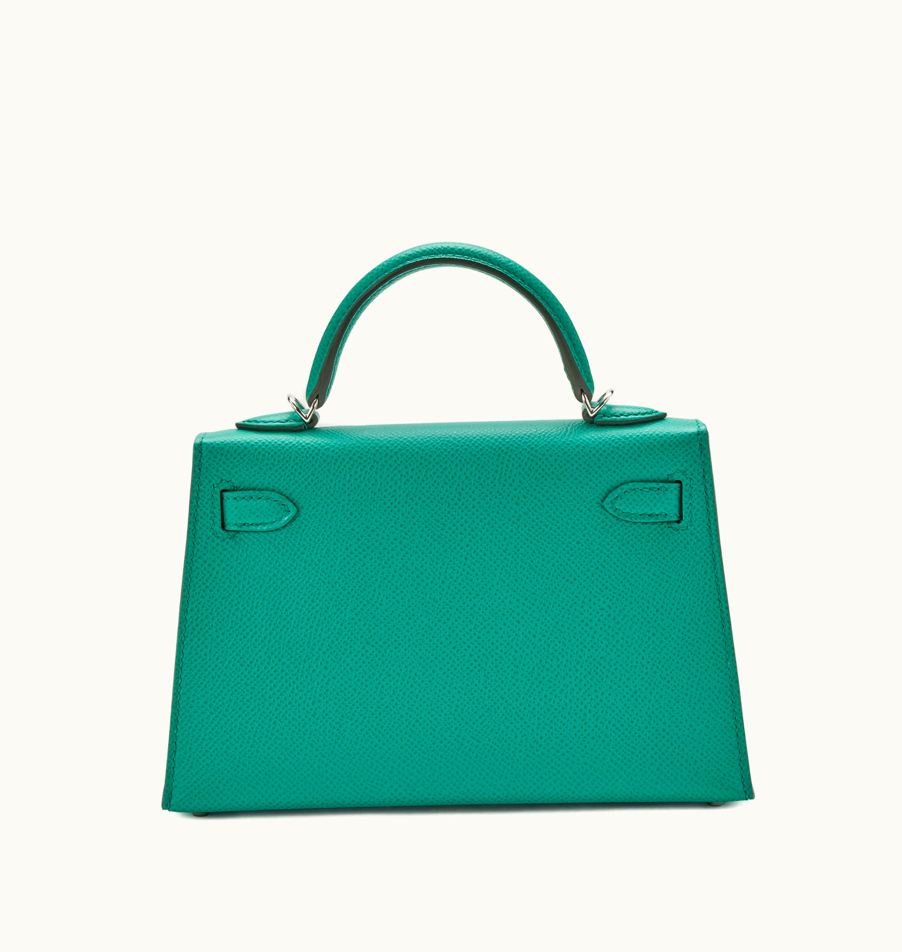 Hermès Hermès Kelly 32cm - Vert Jade - Swift - Sellier - Palladium (PHW)