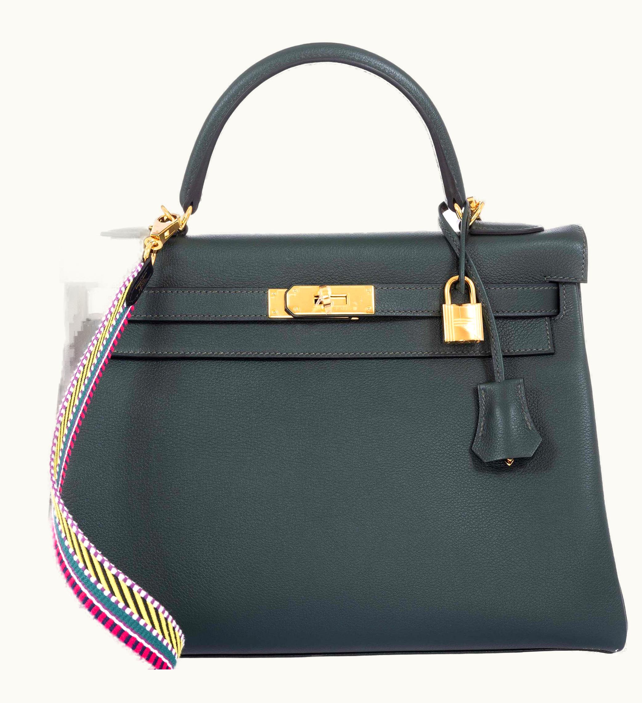 Hermès Hermès Kelly 32cm - Vert Fonce - Epsom - Retourne - Gold (GHW)