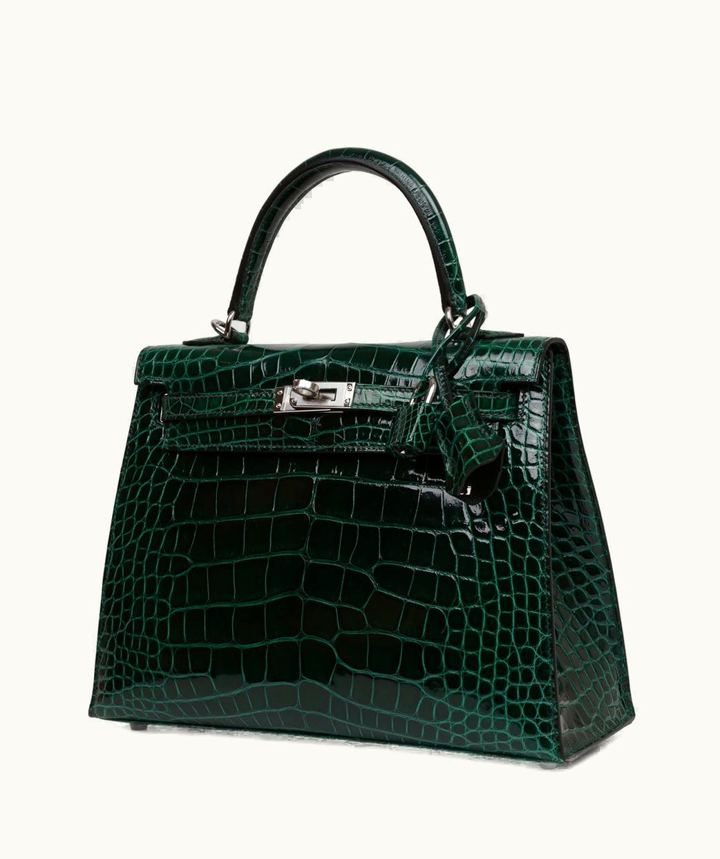 Hermès Hermès Kelly 32cm - Vert Fonce - Epsom - Sellier - Palladium (PHW)