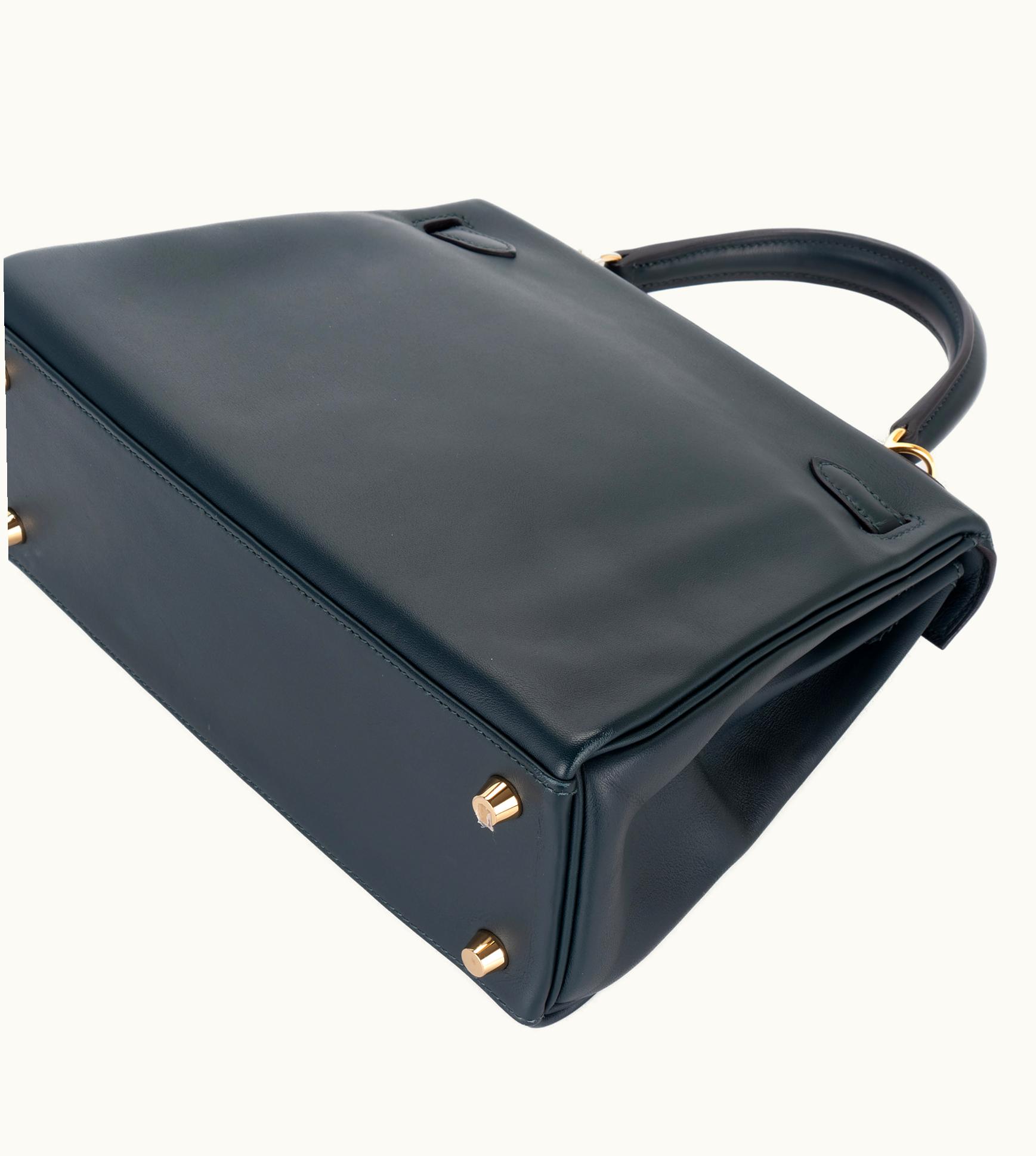 Hermès Hermès Kelly 32cm - Vert Cypress - Clemence - Sellier - Gold (GHW)