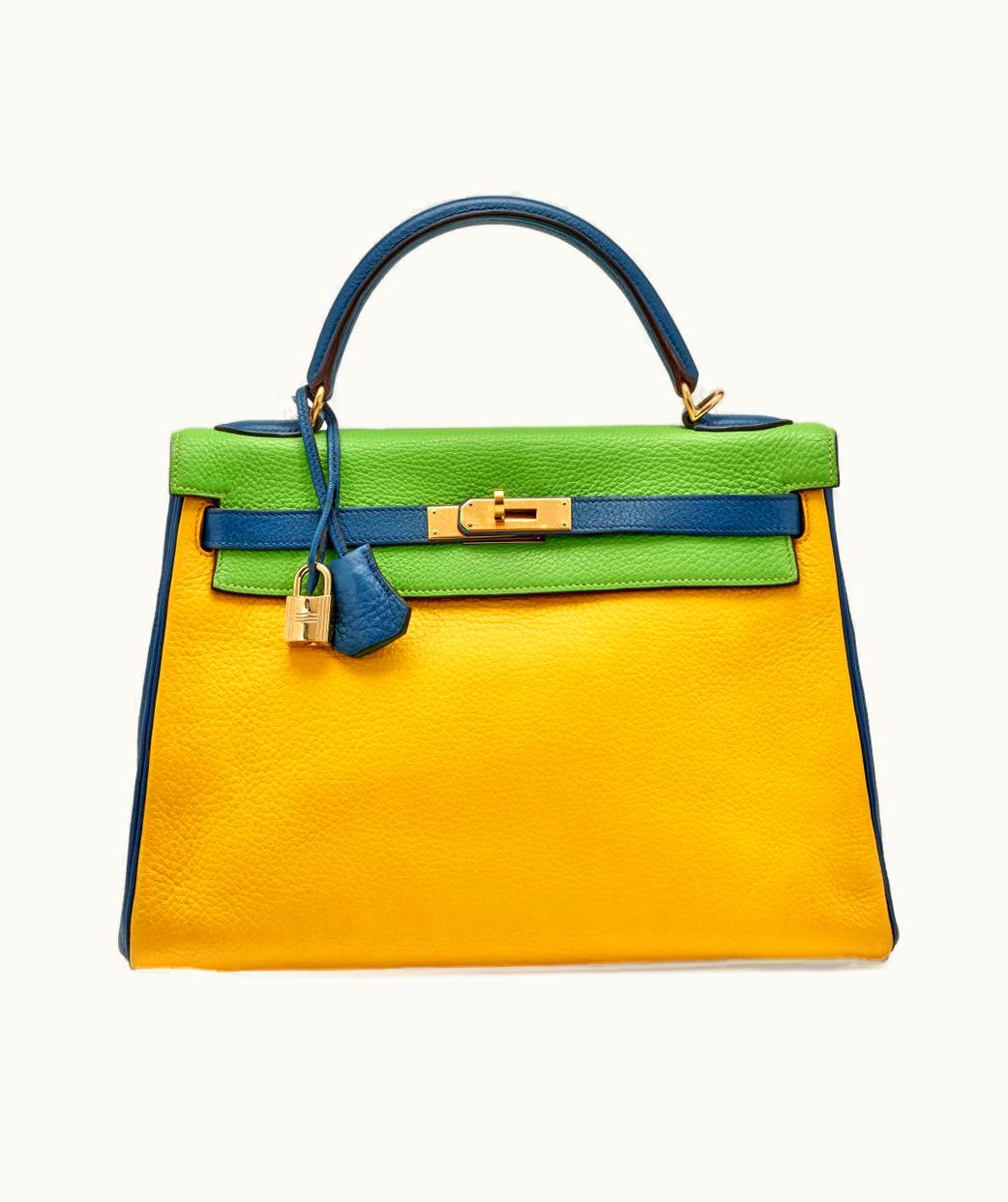 Hermès Hermès Kelly 32cm - Vert Cru - Epsom - Retourne - Gold (GHW)