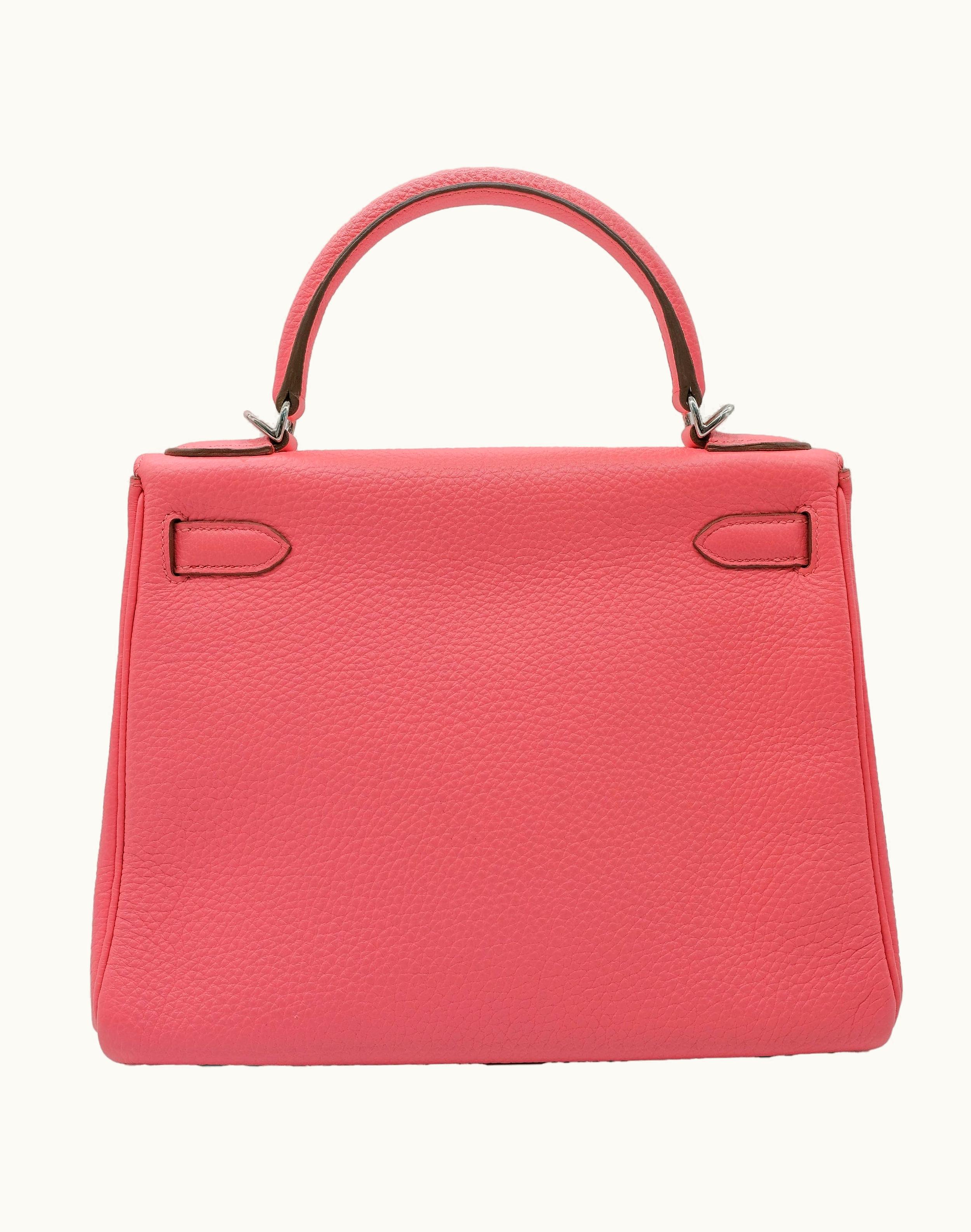 Hermès Hermès Kelly 32cm - Rose Lipstick - Togo - Retourne - Palladium (PHW)