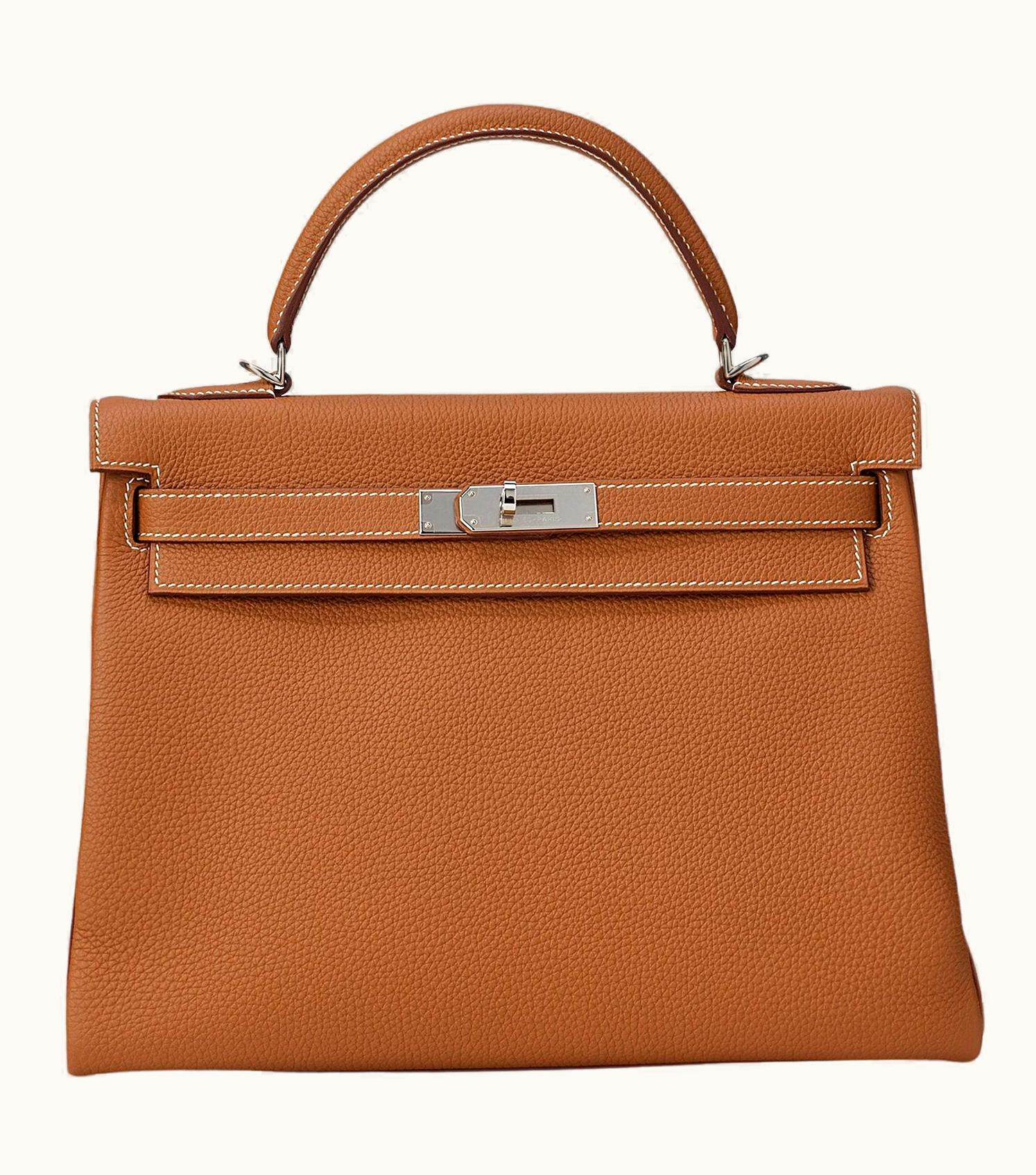 Hermès Hermès Kelly 32cm - Gold - Togo - Sellier - Palladium (PHW)