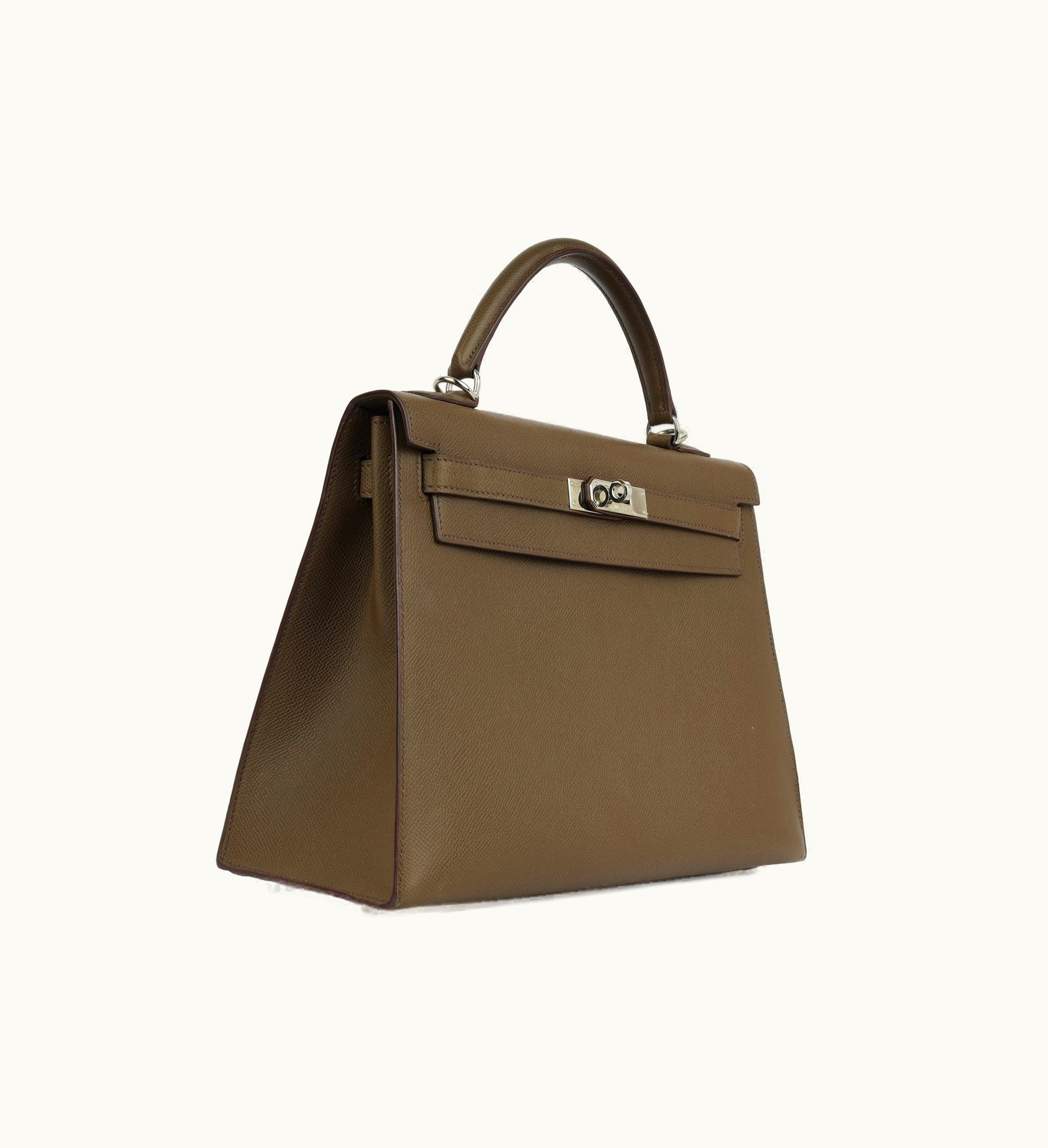Hermès Hermès Kelly 32cm - Alezan - Clemence - Sellier - Palladium (PHW)