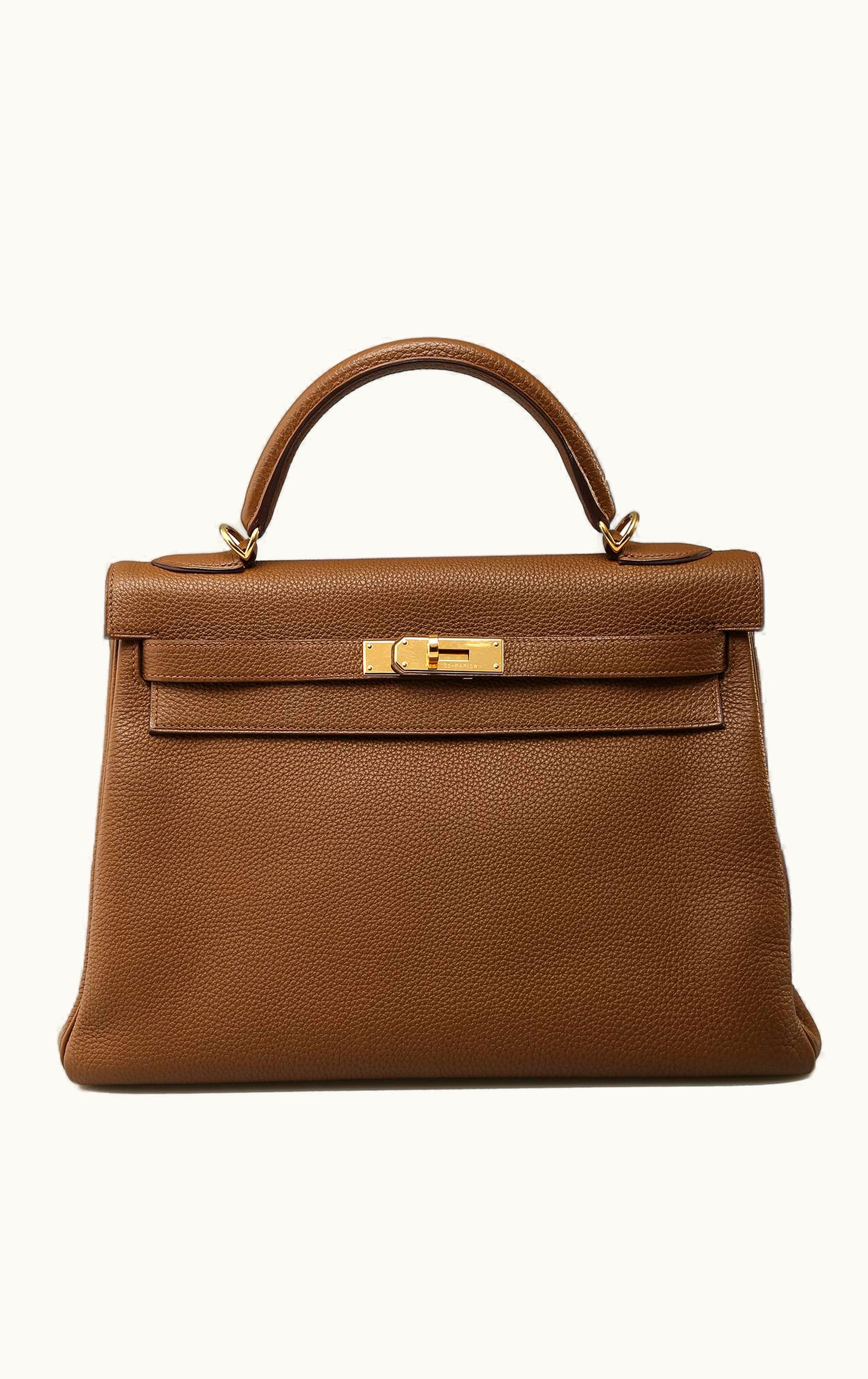 Hermès Hermès Kelly 32cm - Alezan - Togo - Retourne - Gold (GHW)