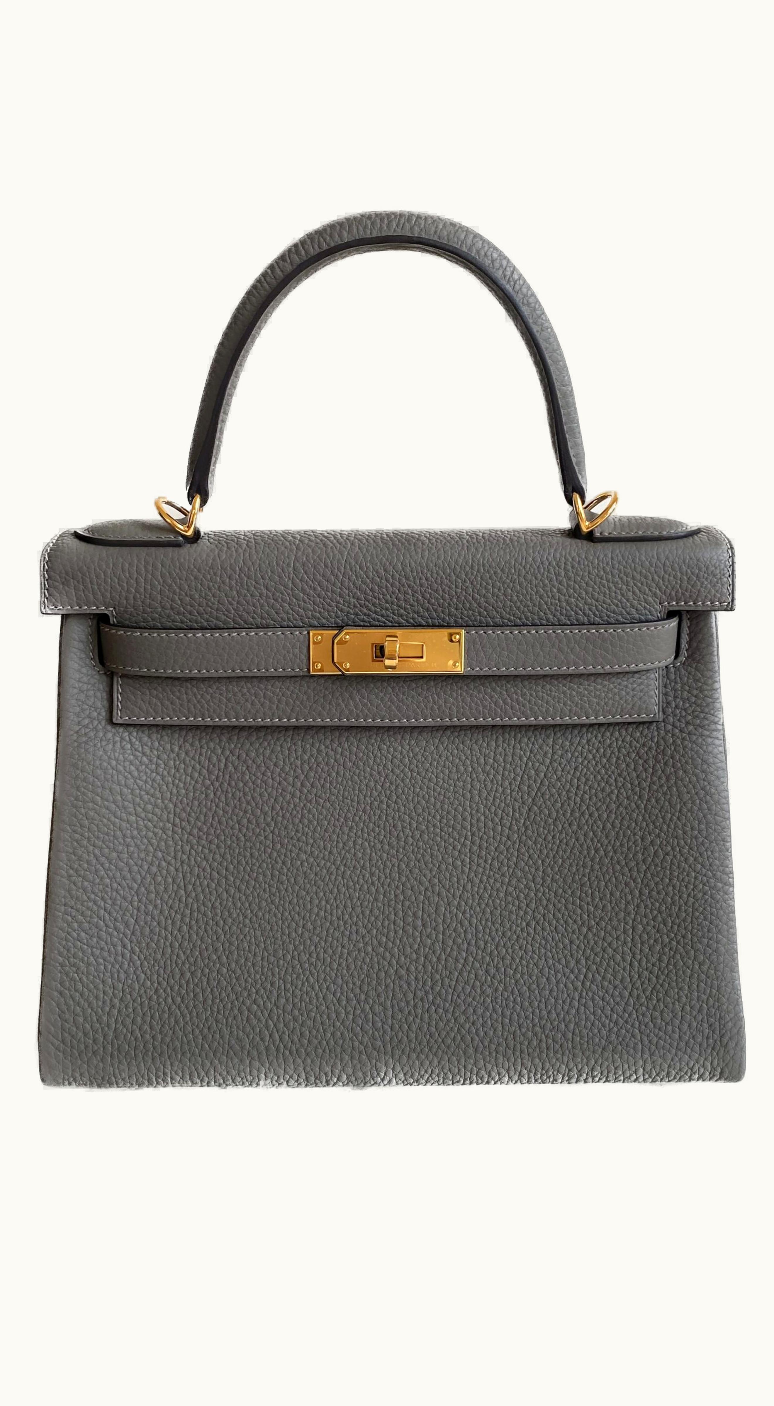 Hermès Hermès Kelly 32cm - Gris Meyer - Epsom - Retourne - Gold (GHW)
