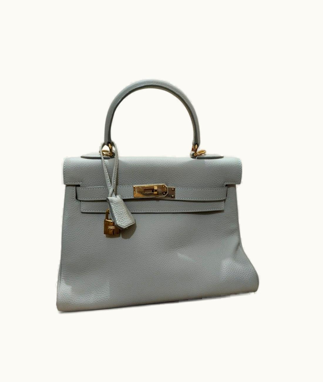 Hermès Hermès Kelly 32cm - Gris Mouette - Togo - Retourne - Gold (GHW)