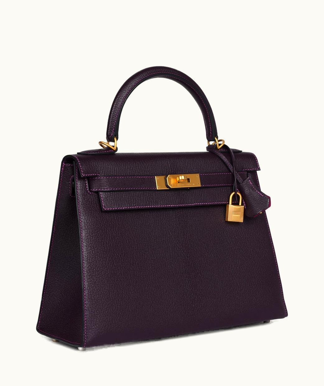 Hermès Hermès Kelly 32cm - Raisin - Epsom - Sellier - Gold (GHW)