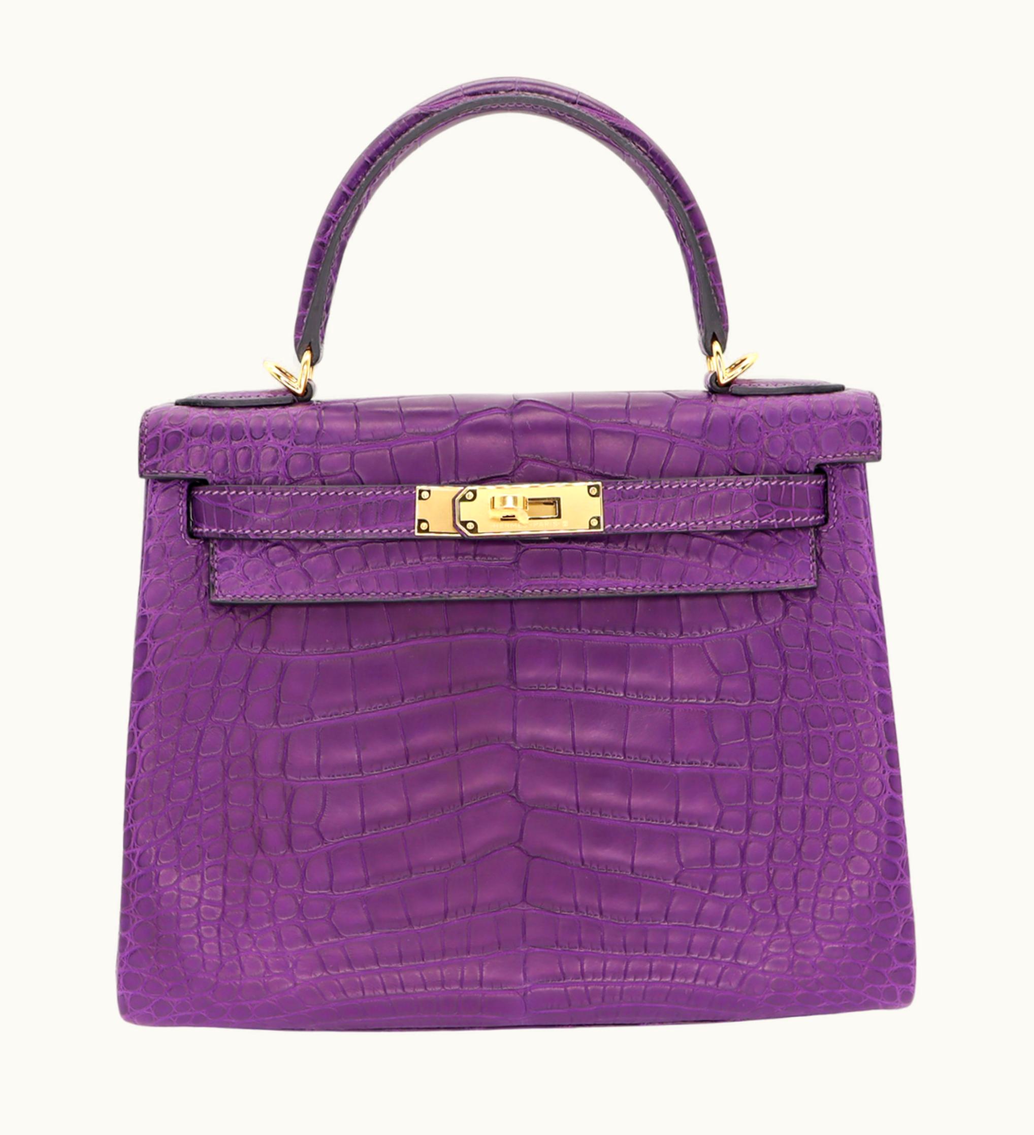 Hermès Hermès Kelly 32cm - Amethyst - Togo - Retourne - Gold (GHW)