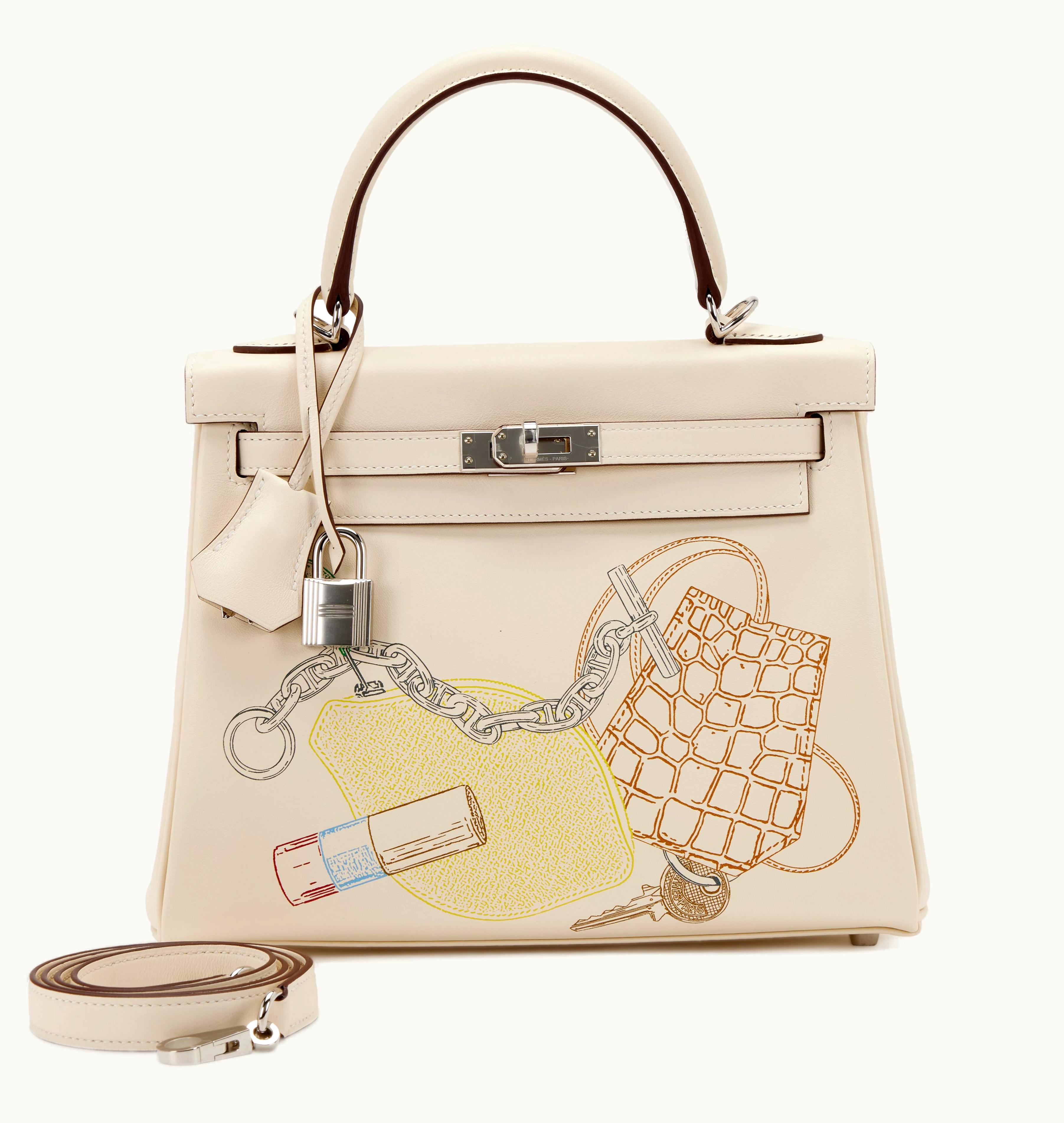 Hermès Hermès Kelly 32cm - Nata - Togo - Retourne - Palladium (PHW)