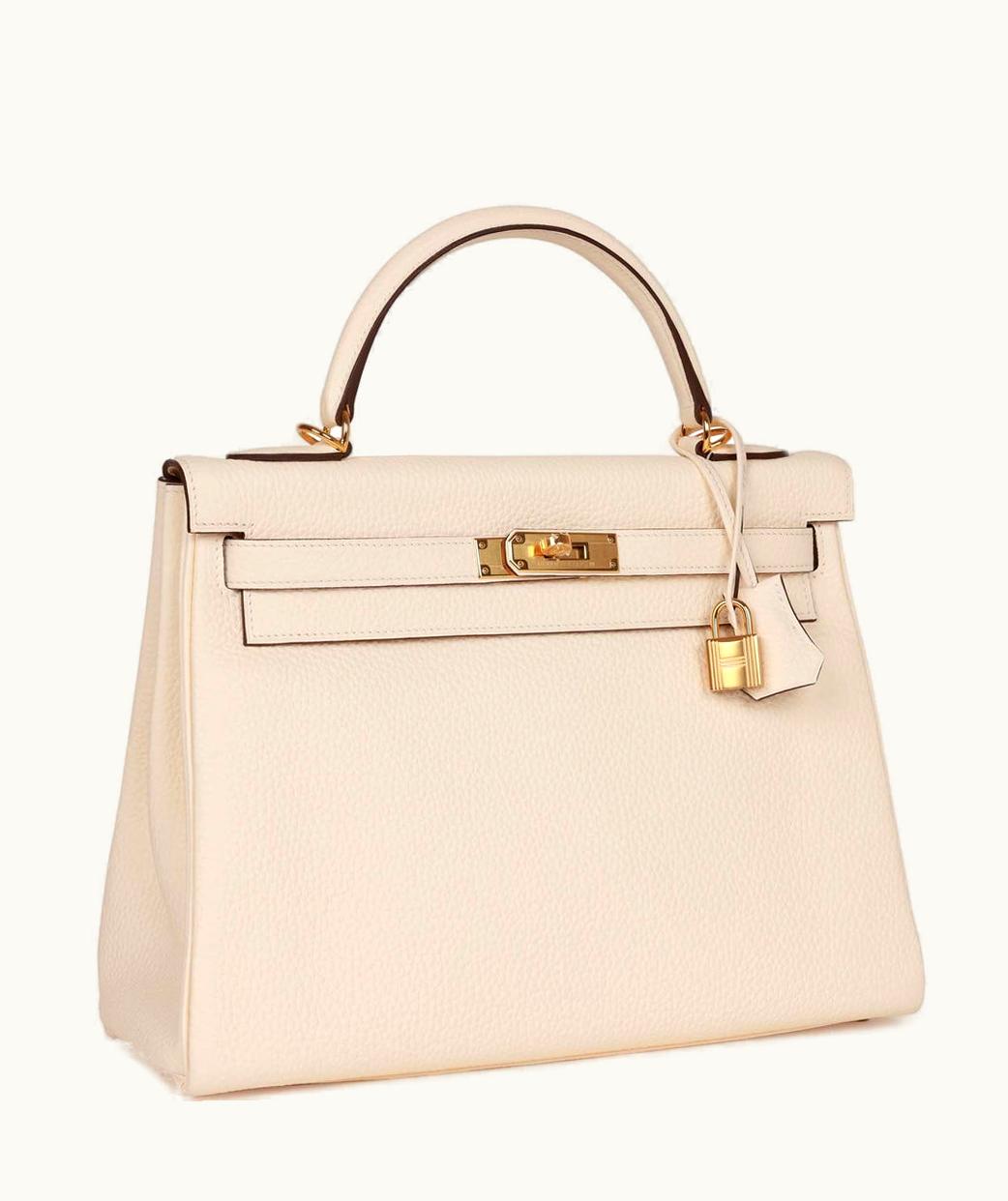 Hermès Hermès Kelly 32cm - Nata - Epsom - Retourne - Gold (GHW)