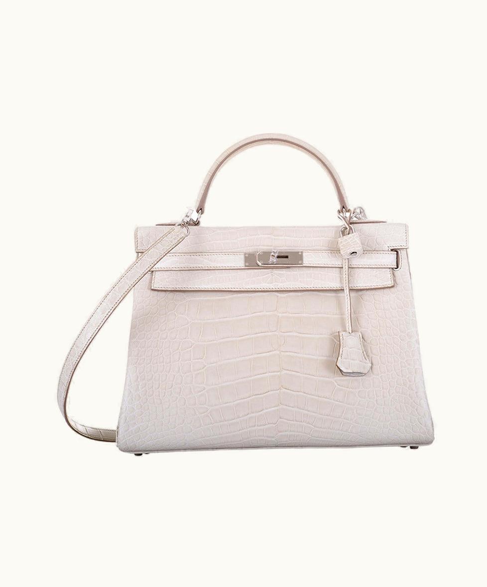 Hermès Hermès Kelly 32cm - Beton - Togo - Retourne - Palladium (PHW)