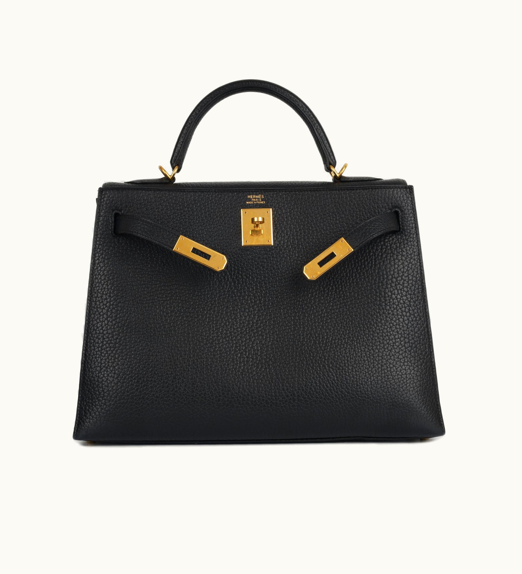 Hermès Hermès Kelly 32cm - Noir - Epsom - Sellier - Gold (GHW)