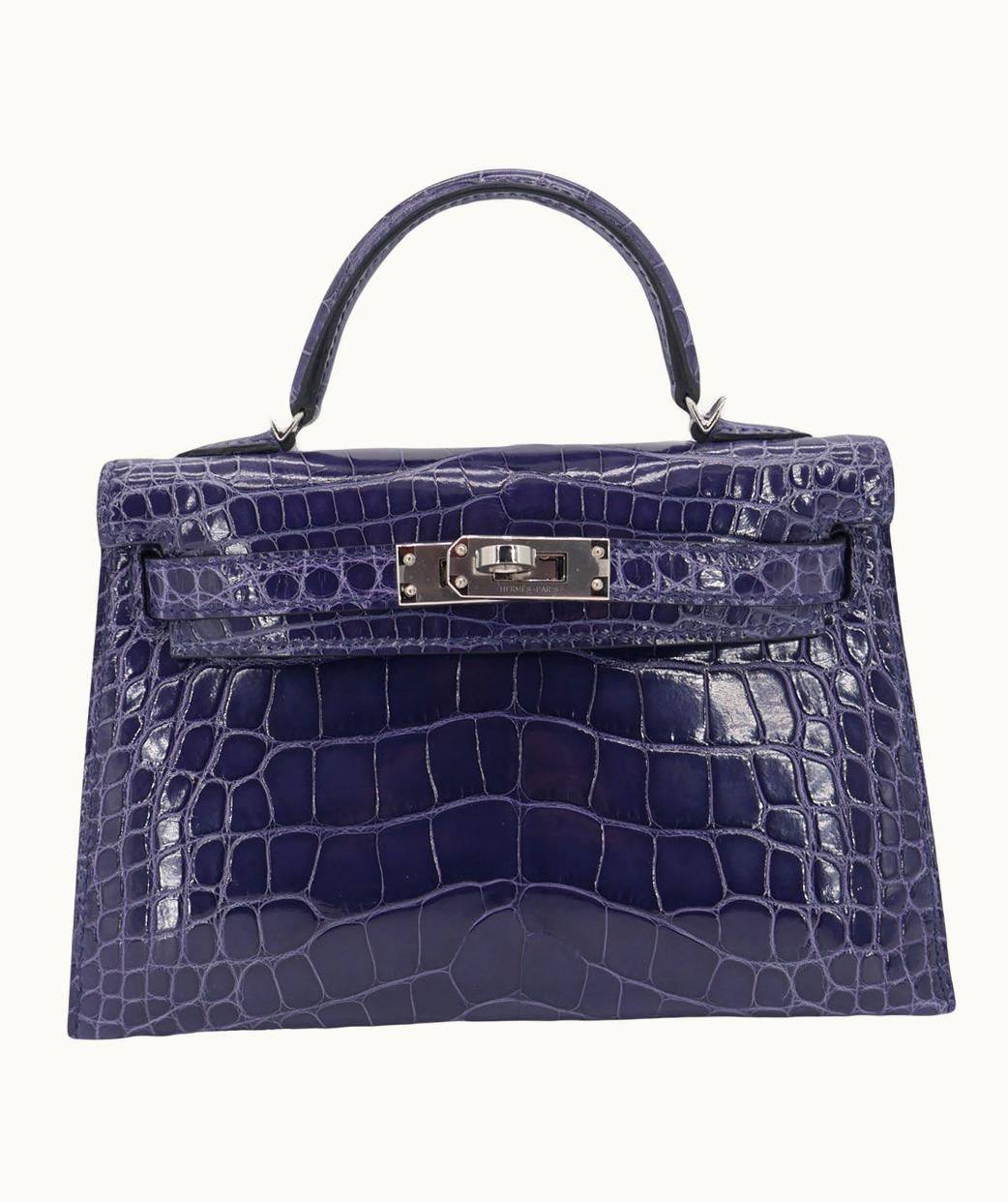 Hermès Hermès Kelly 35cm - Bleu Encre - Clemence - Sellier - Palladium (PHW)