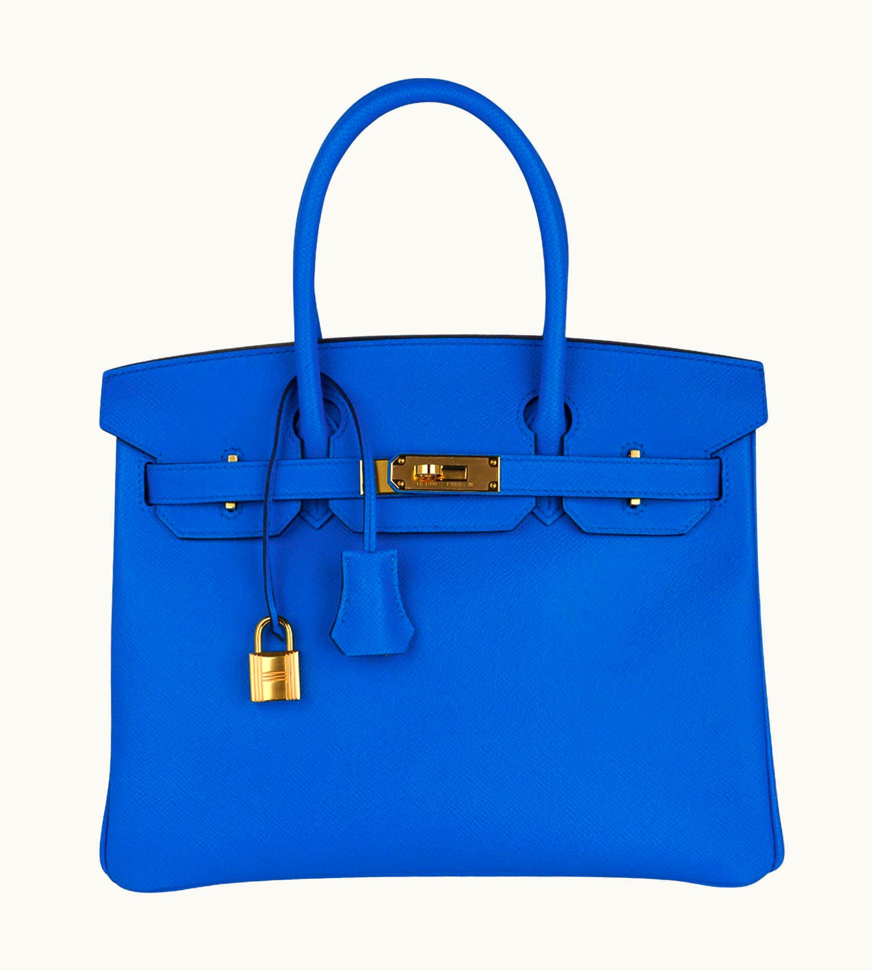Hermès Hermès Kelly 35cm - Bleu Frida - Clemence - Sellier - Gold (GHW)
