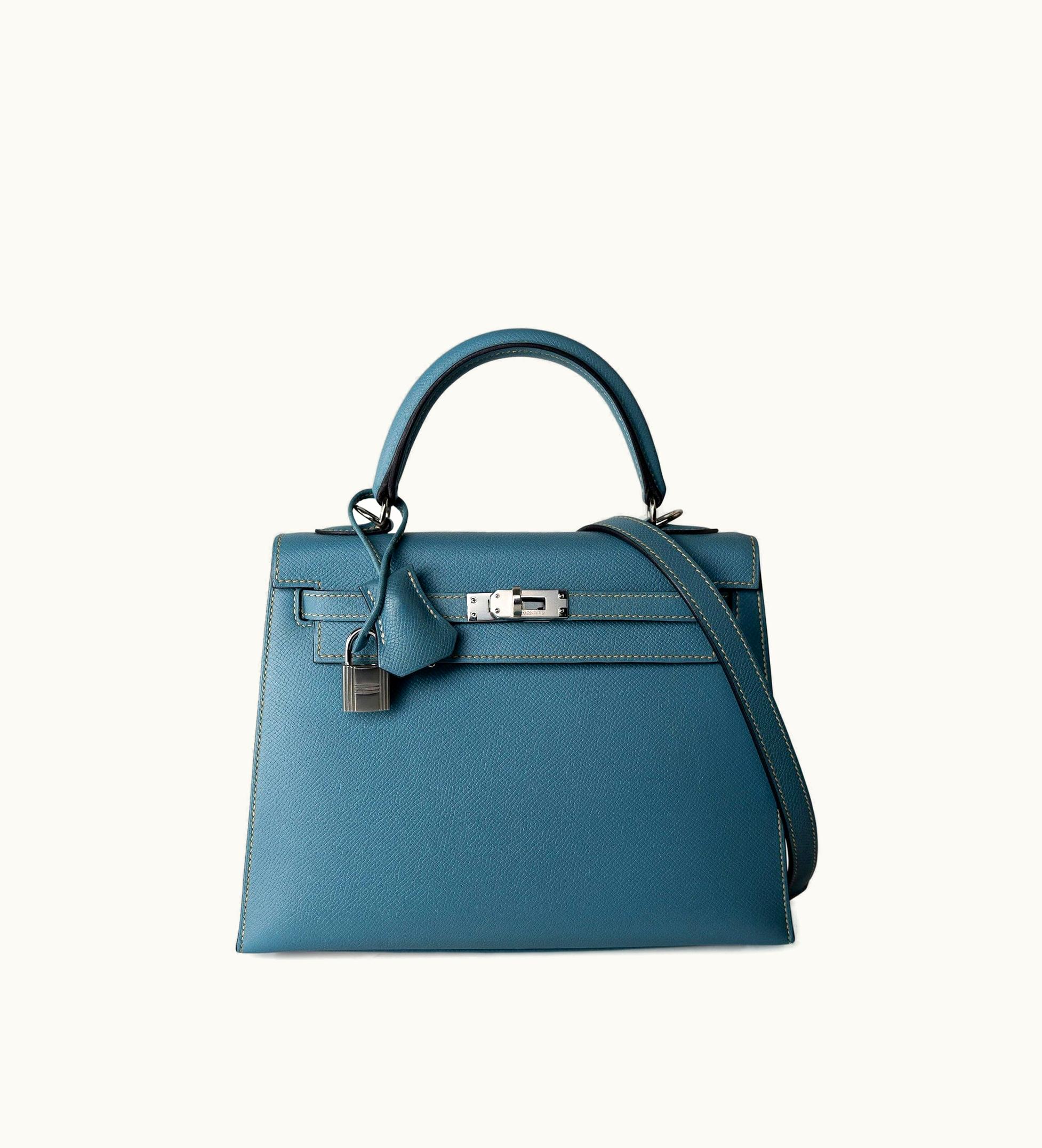 Hermès Hermès Kelly 35cm - Bleu Jean - Clemence - Sellier - Palladium (PHW)