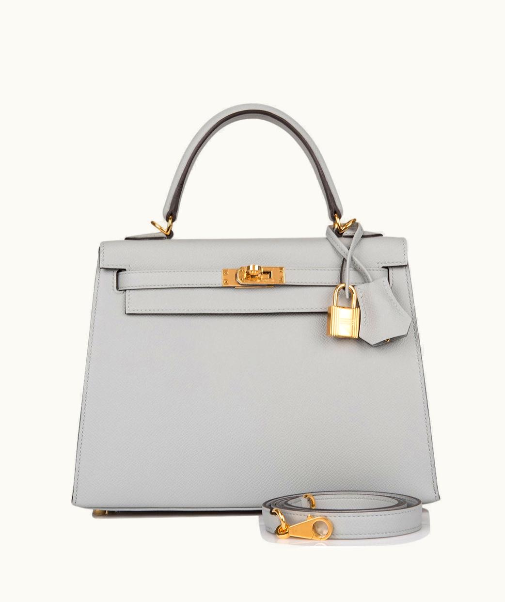Hermès Hermès Kelly 35cm - Bleu Glacier - Swift - Sellier - Gold (GHW)