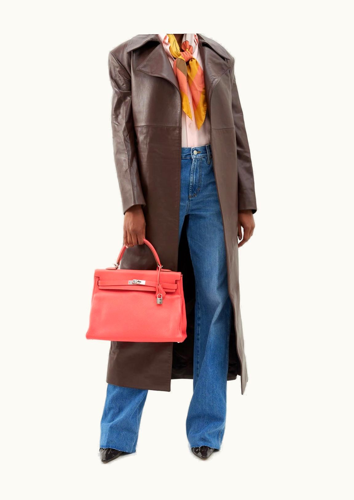 Hermès Hermès Kelly 35cm - Bougainvillea - Swift - Retourne - Palladium (PHW)