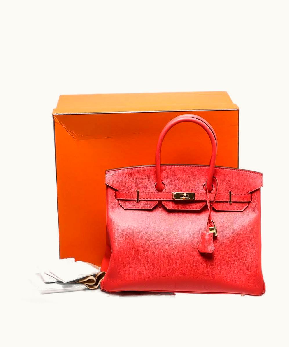 Hermès Hermès Kelly 35cm - Rouge Pivoine - Epsom - Retourne - Gold (GHW)