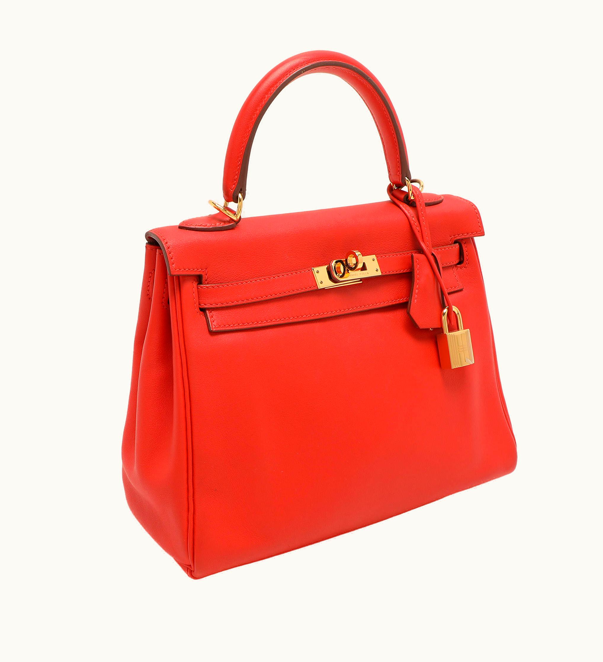 Hermès Hermès Kelly 35cm - Capucine - Swift - Retourne - Gold (GHW)